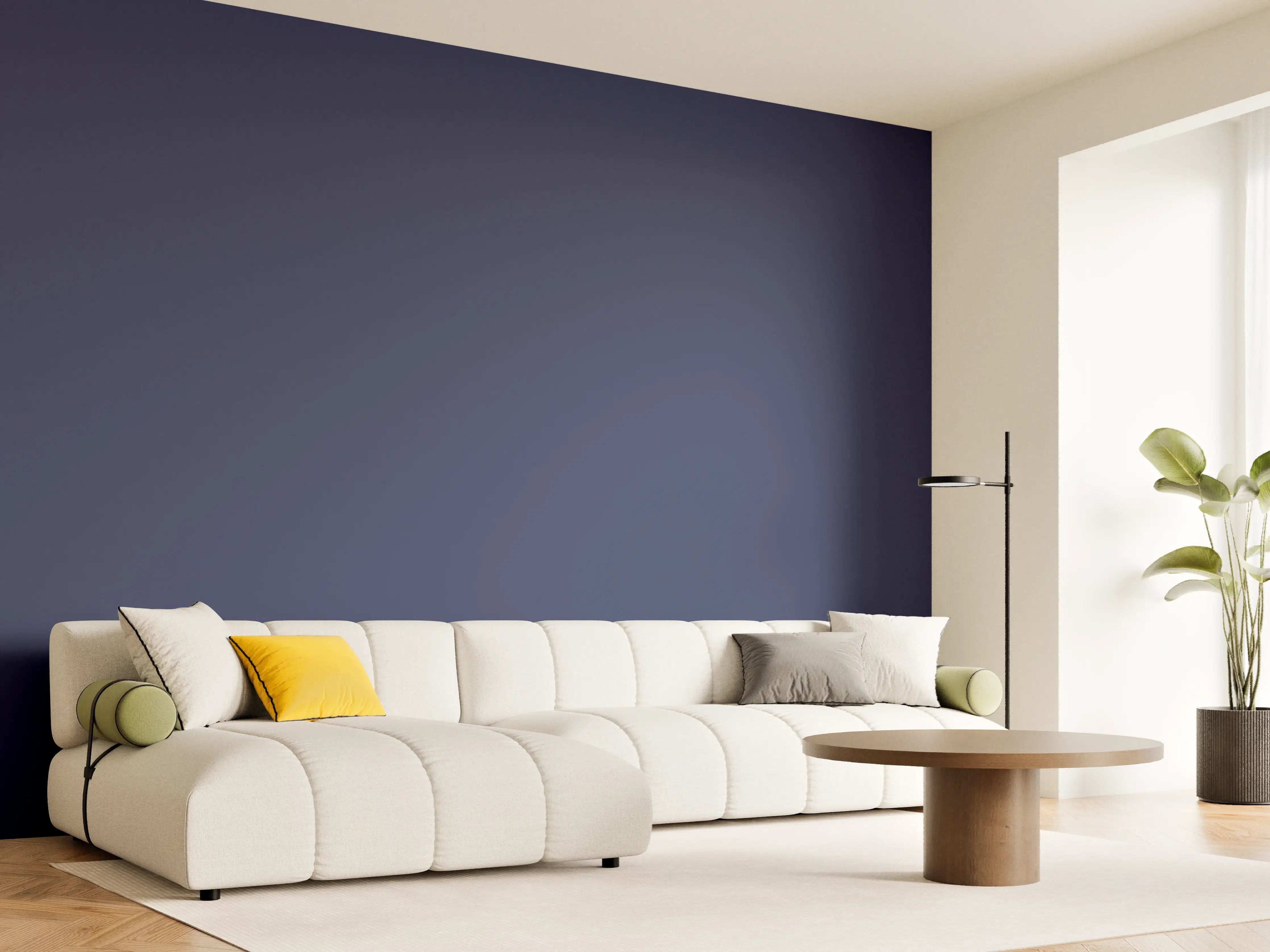 Wandverkleidung Wohnzimmer - RAL 5013 (Kobaltblau)