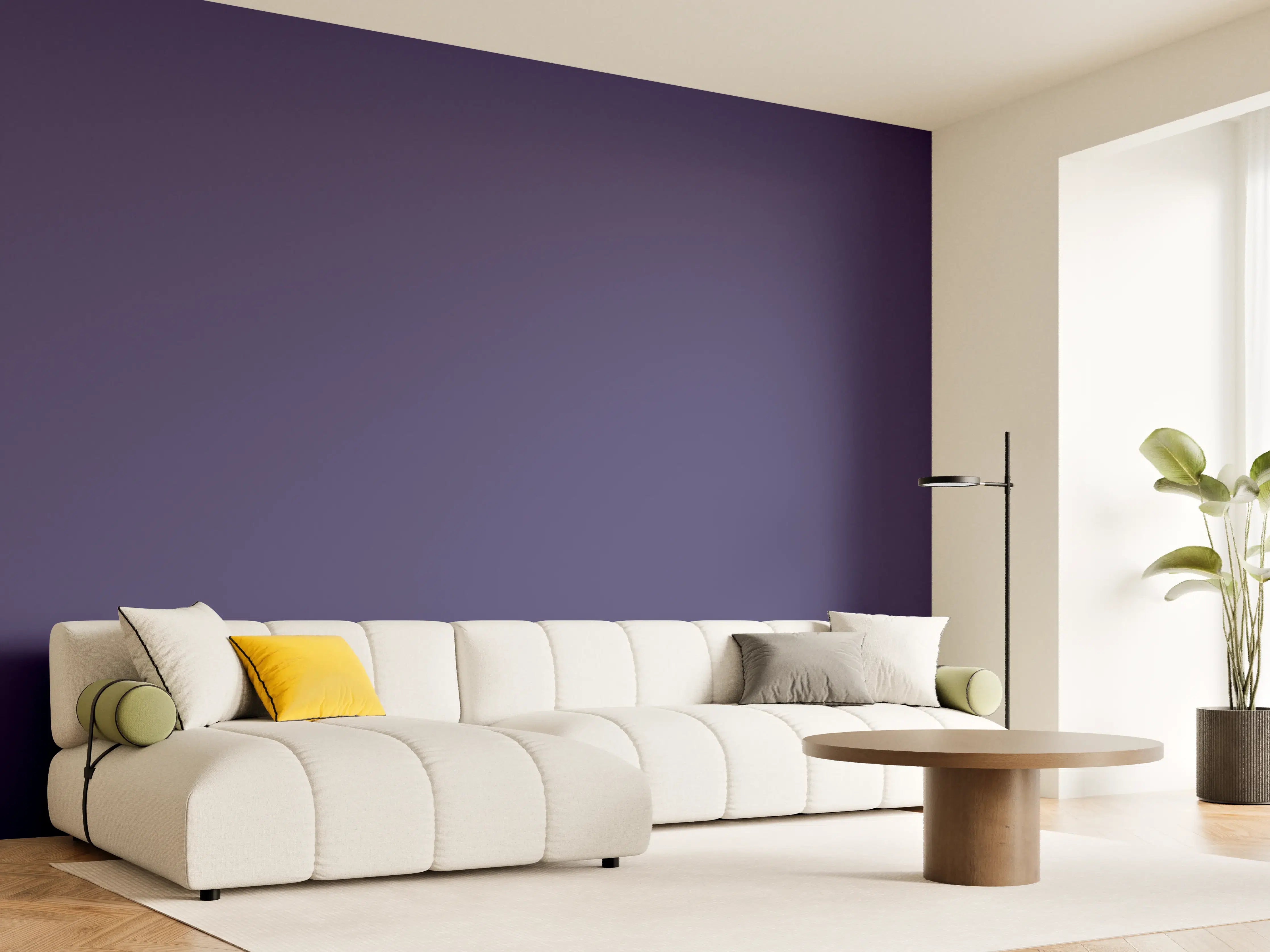 Wandverkleidung Wohnzimmer - RAL 5022 (Nachtblau)