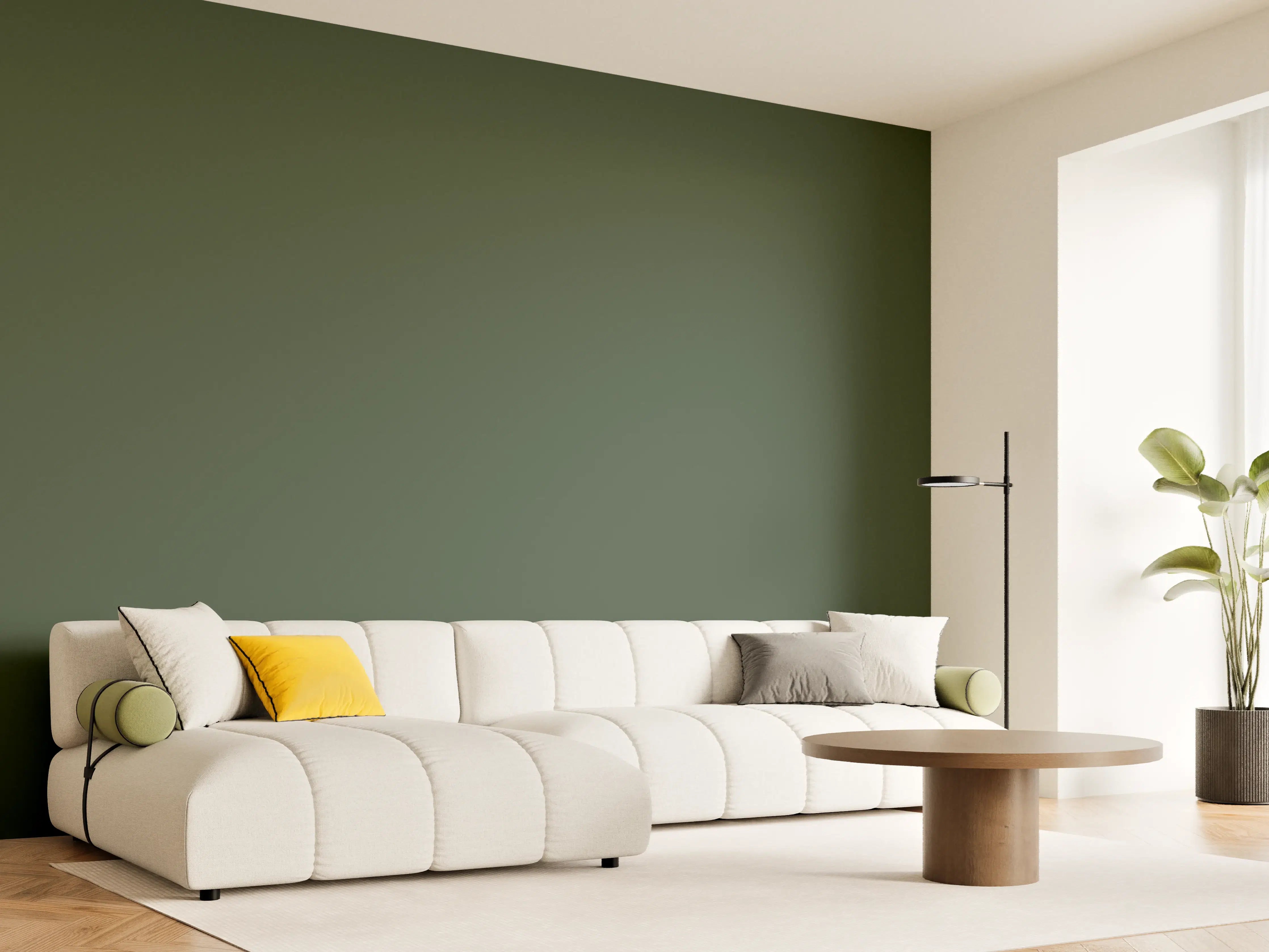 Wandverkleidung Wohnzimmer - RAL 6020 (Chromgrün)
