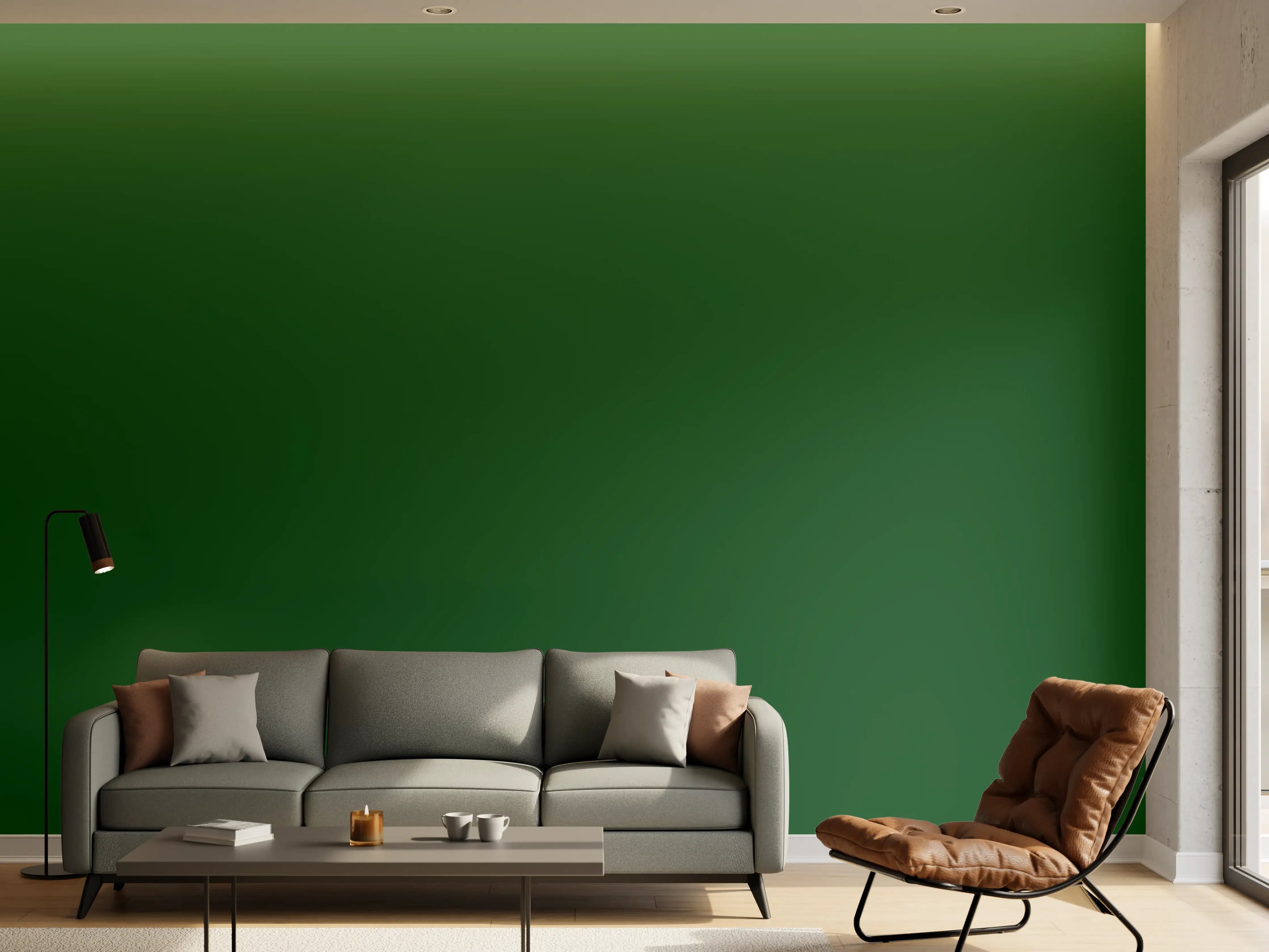 Wandverkleidung Wohnzimmer - RAL 6035 (Perlgrün)