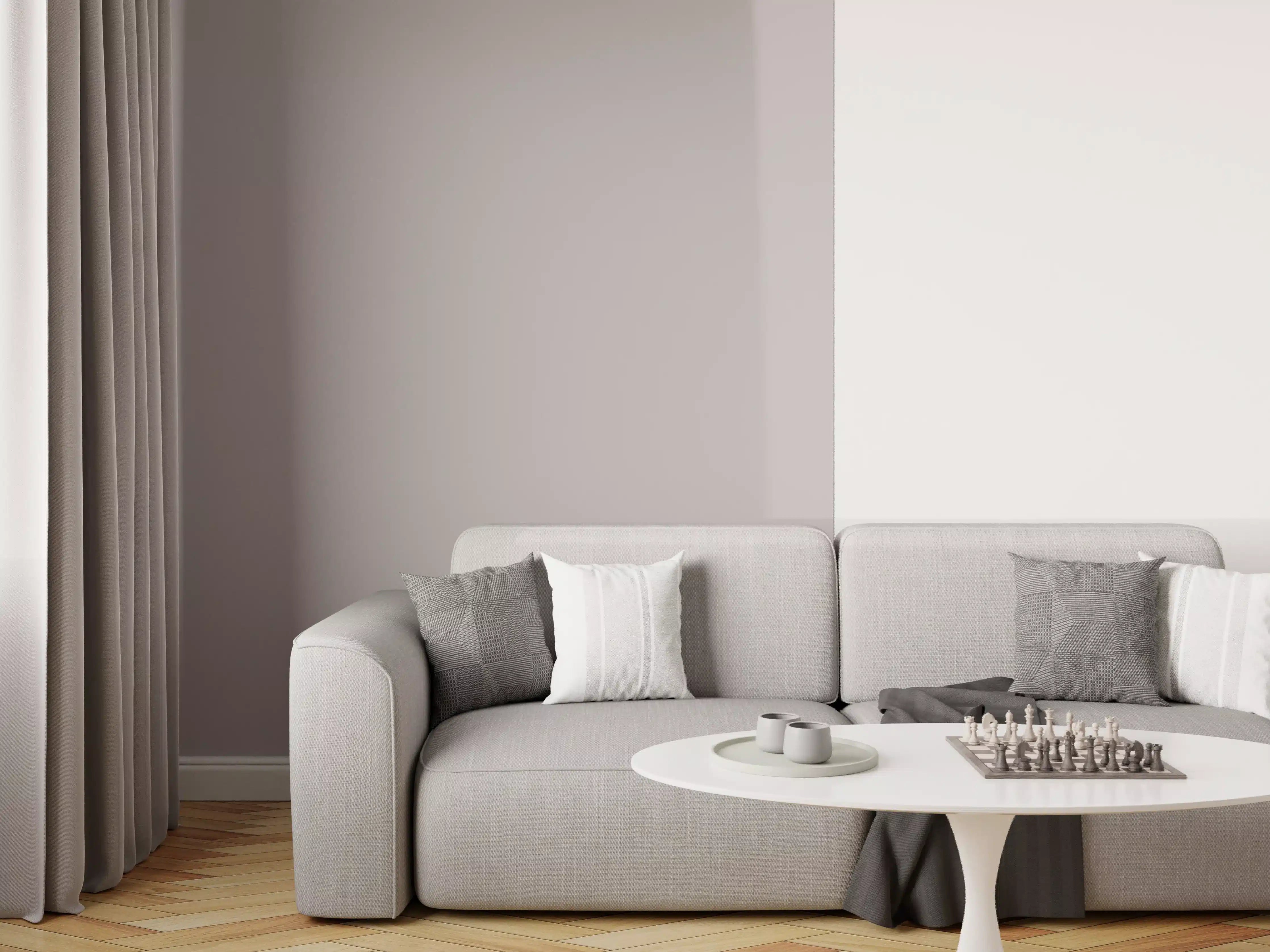 Wandverkleidung Wohnzimmer - RAL 7036 (Platingrau)
