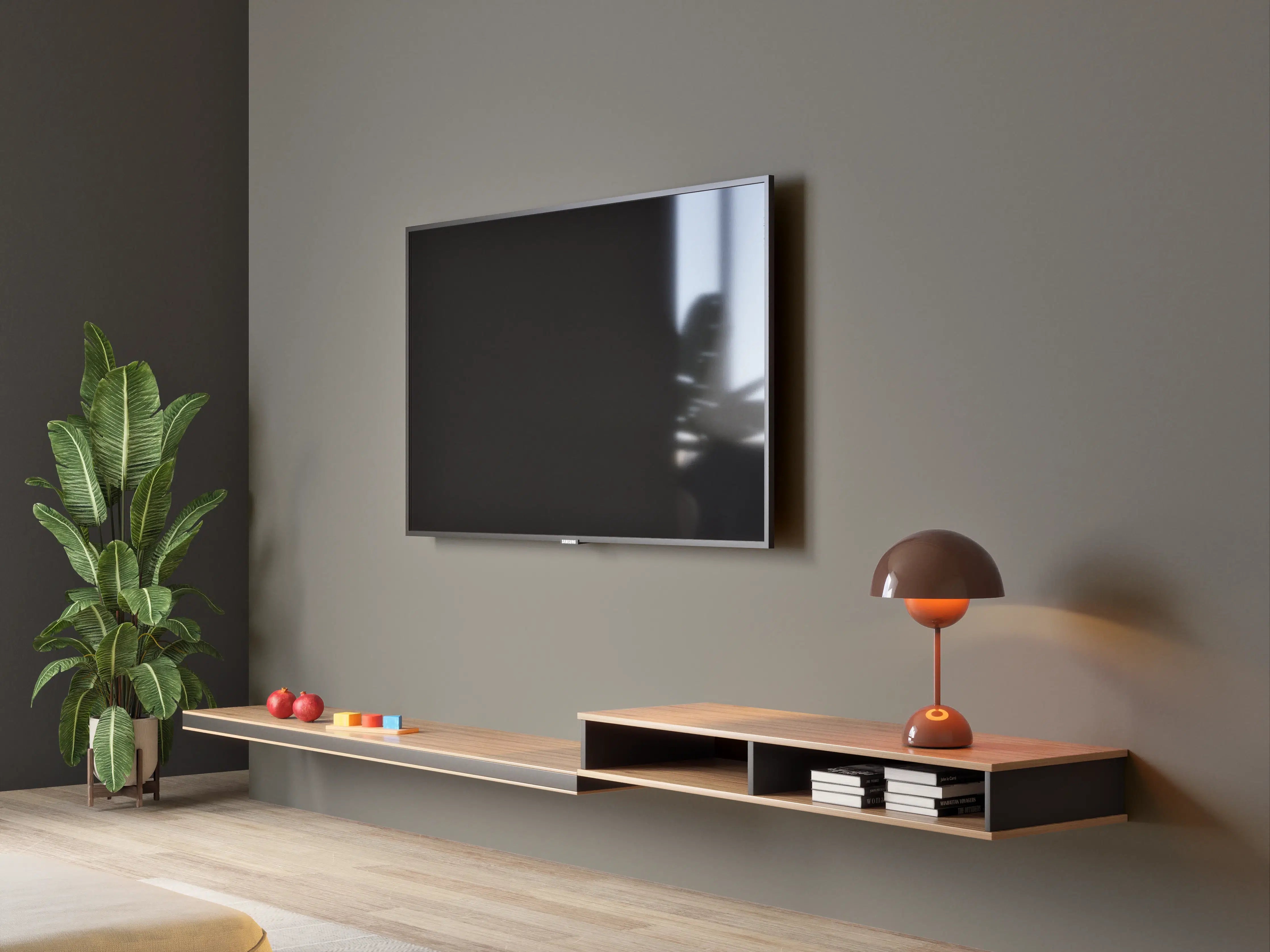 Wandverkleidung Wohnzimmer - RAL 7039 (Quarzgrau)