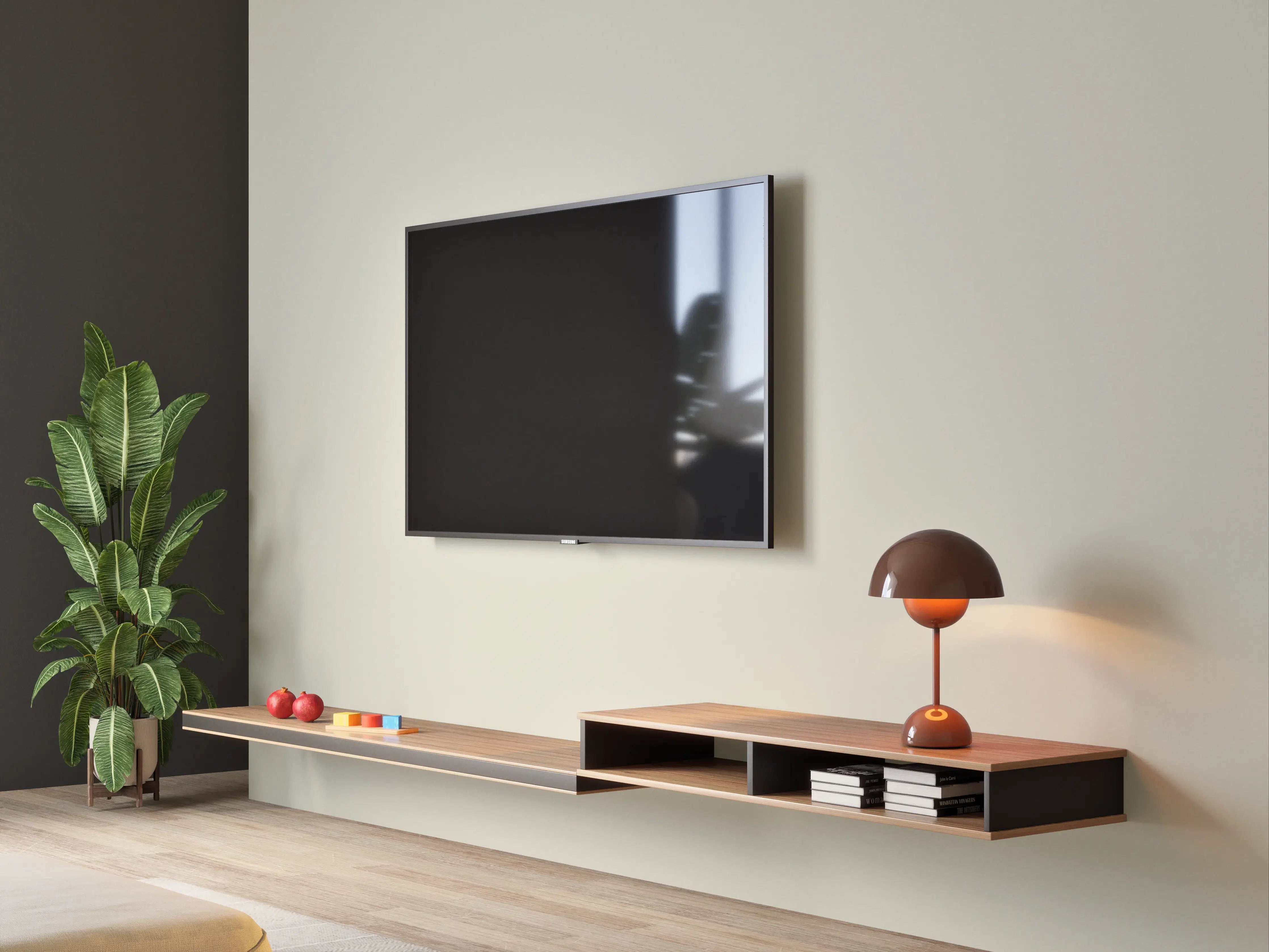 Wandverkleidung Wohnzimmer - RAL 7044 (Seidengrau)