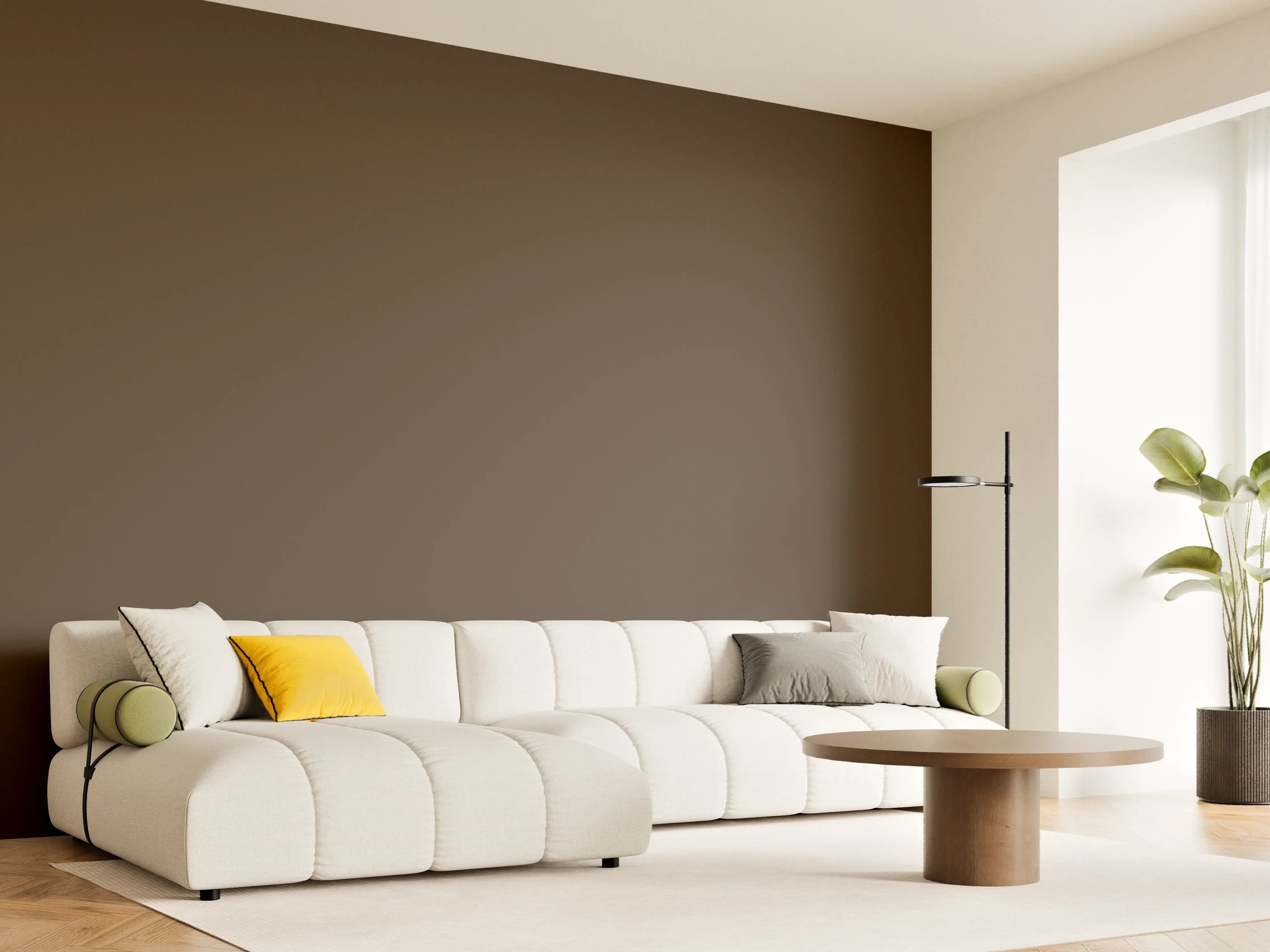 Wandverkleidung Wohnzimmer - RAL 8014 (Sepiabraun)