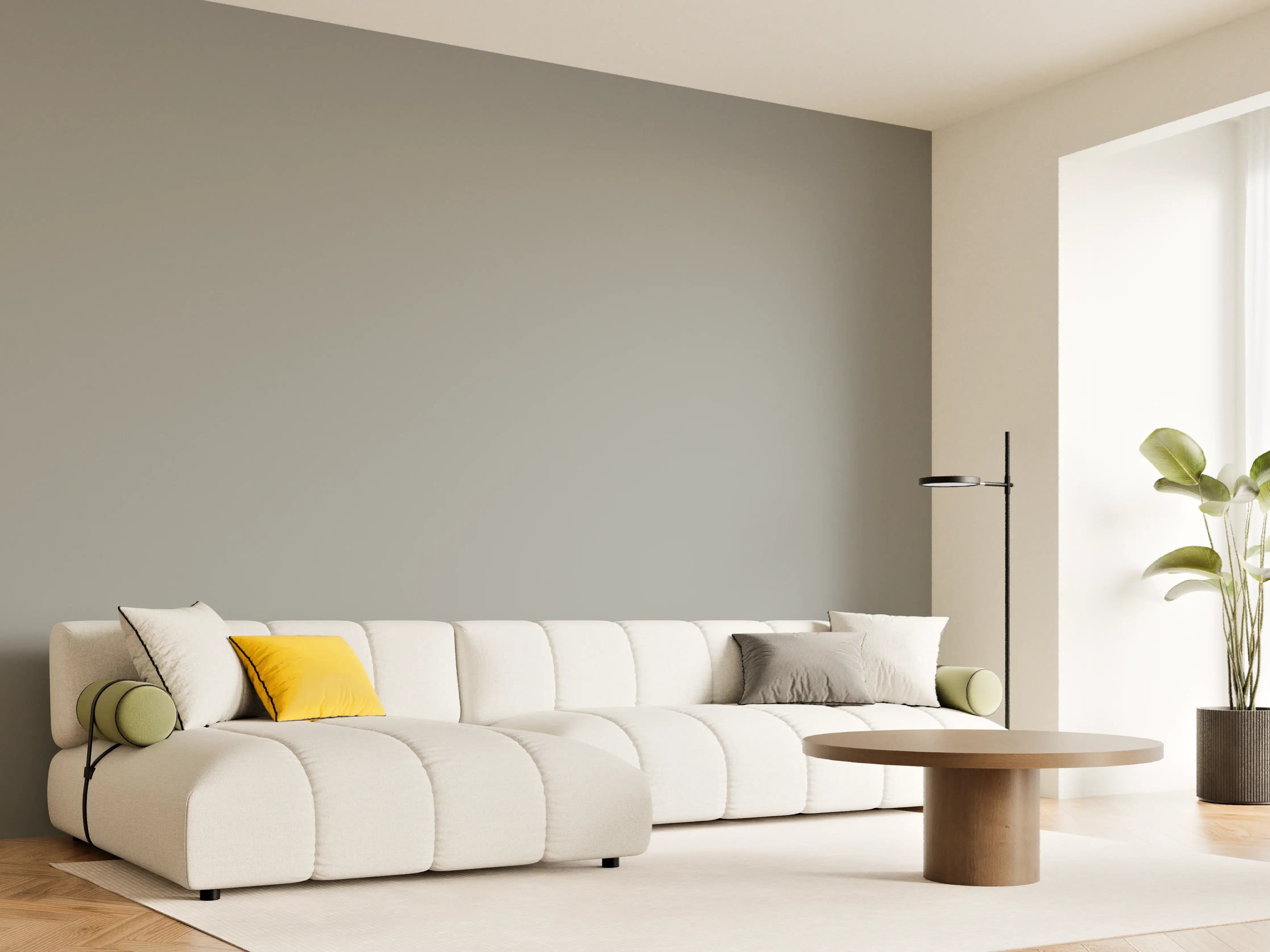 Wandverkleidung Wohnzimmer - RAL 9007 (Graualuminium)