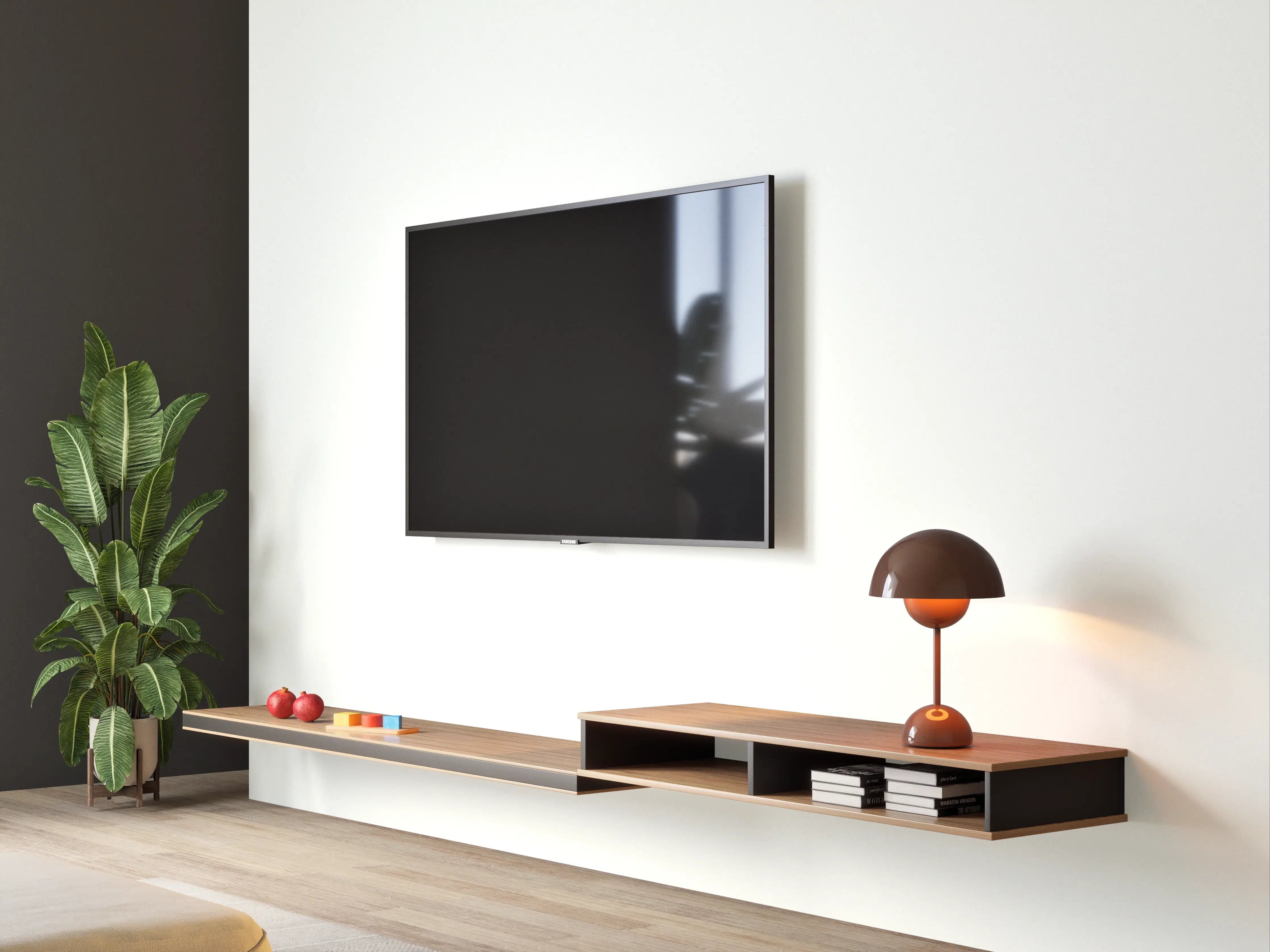 Wandverkleidung Wohnzimmer - RAL 9016 (Verkehrsweiß)