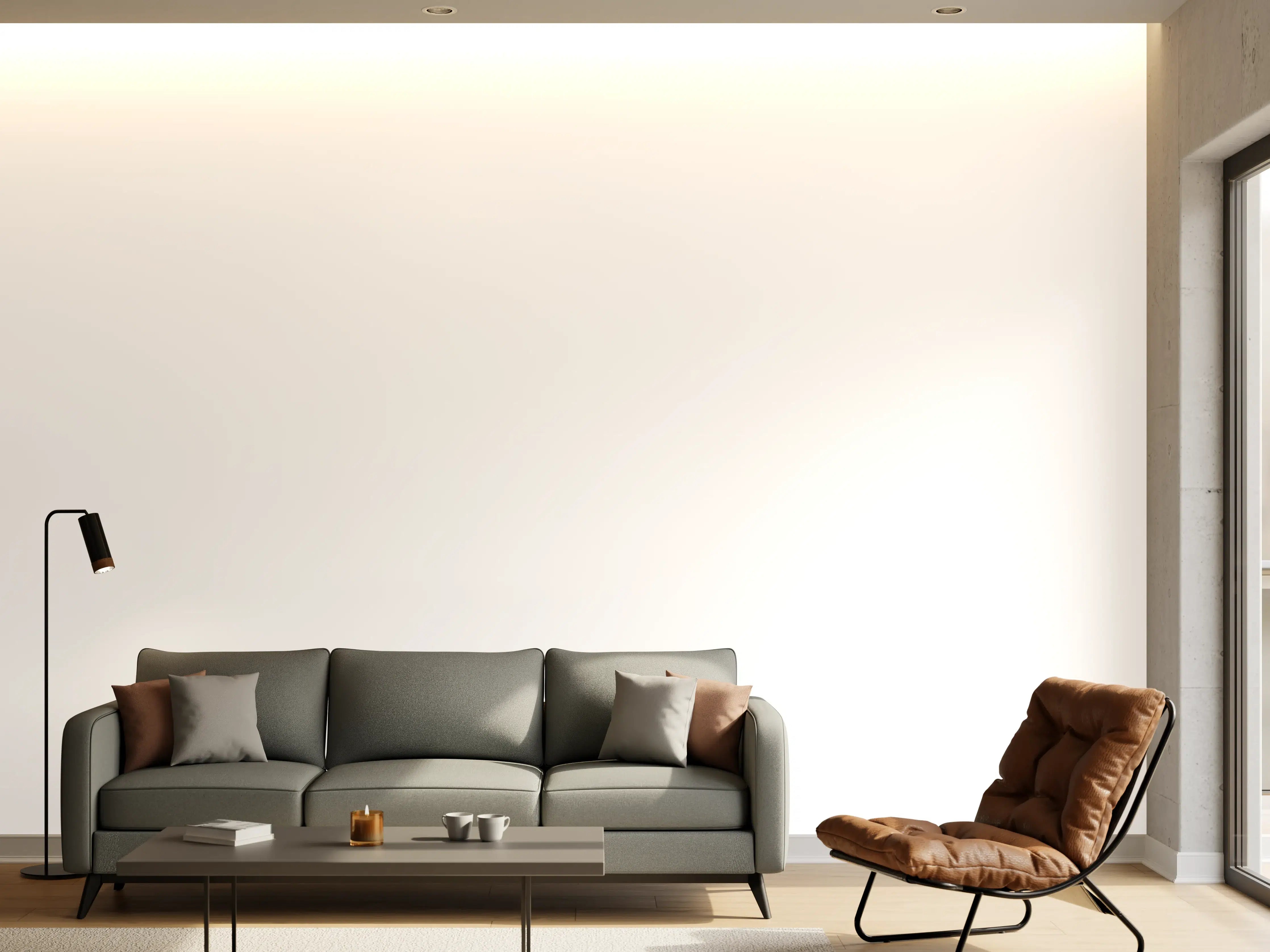 Wandverkleidung Wohnzimmer - RAL Farbe Weiß