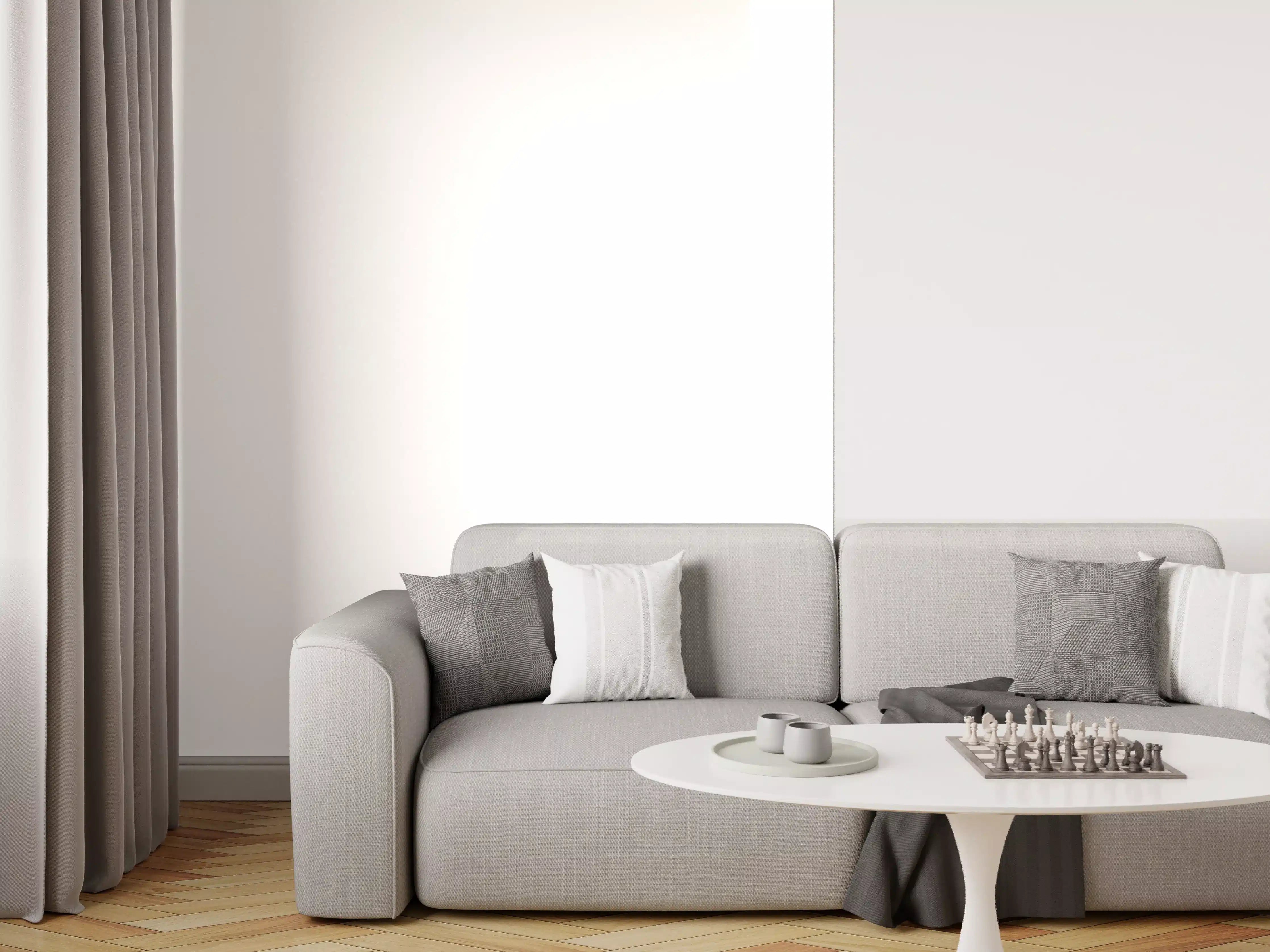 Wandverkleidung Wohnzimmer - RAL Farbe Weiß