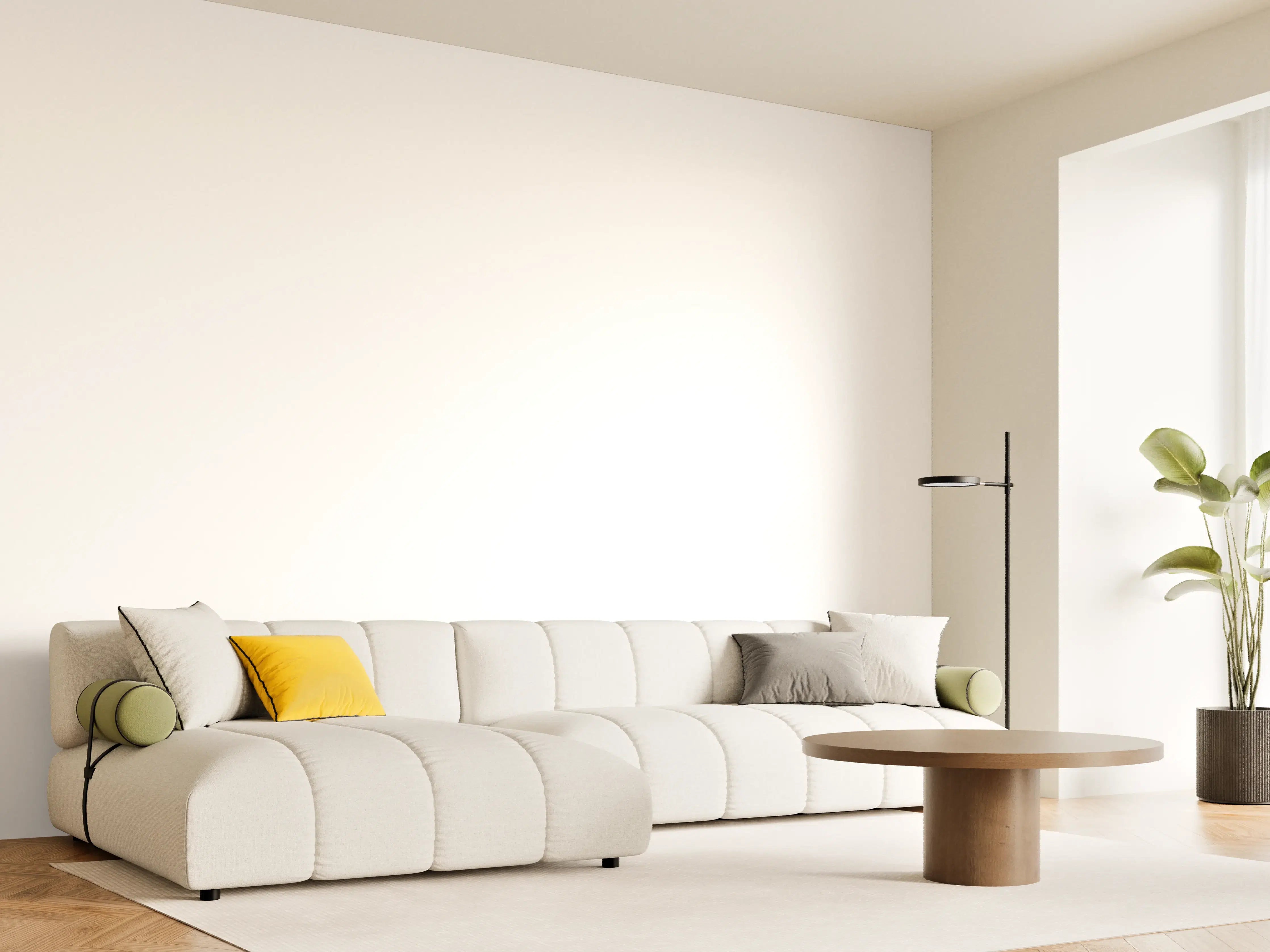 Wandverkleidung Wohnzimmer - RAL Farbe Weiß