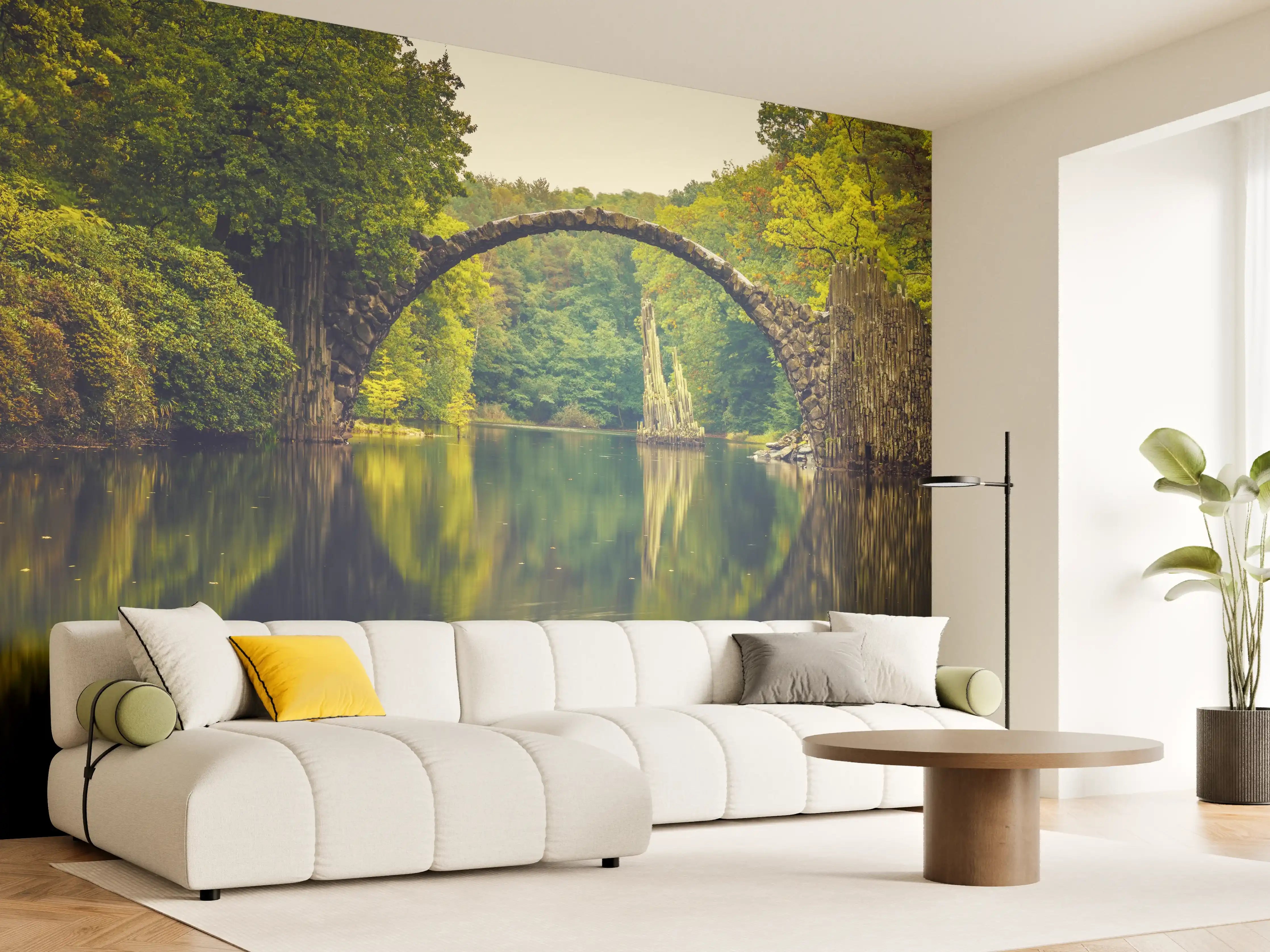Wandverkleidung Wohnzimmer - Rakotz bridge in Kromlau
