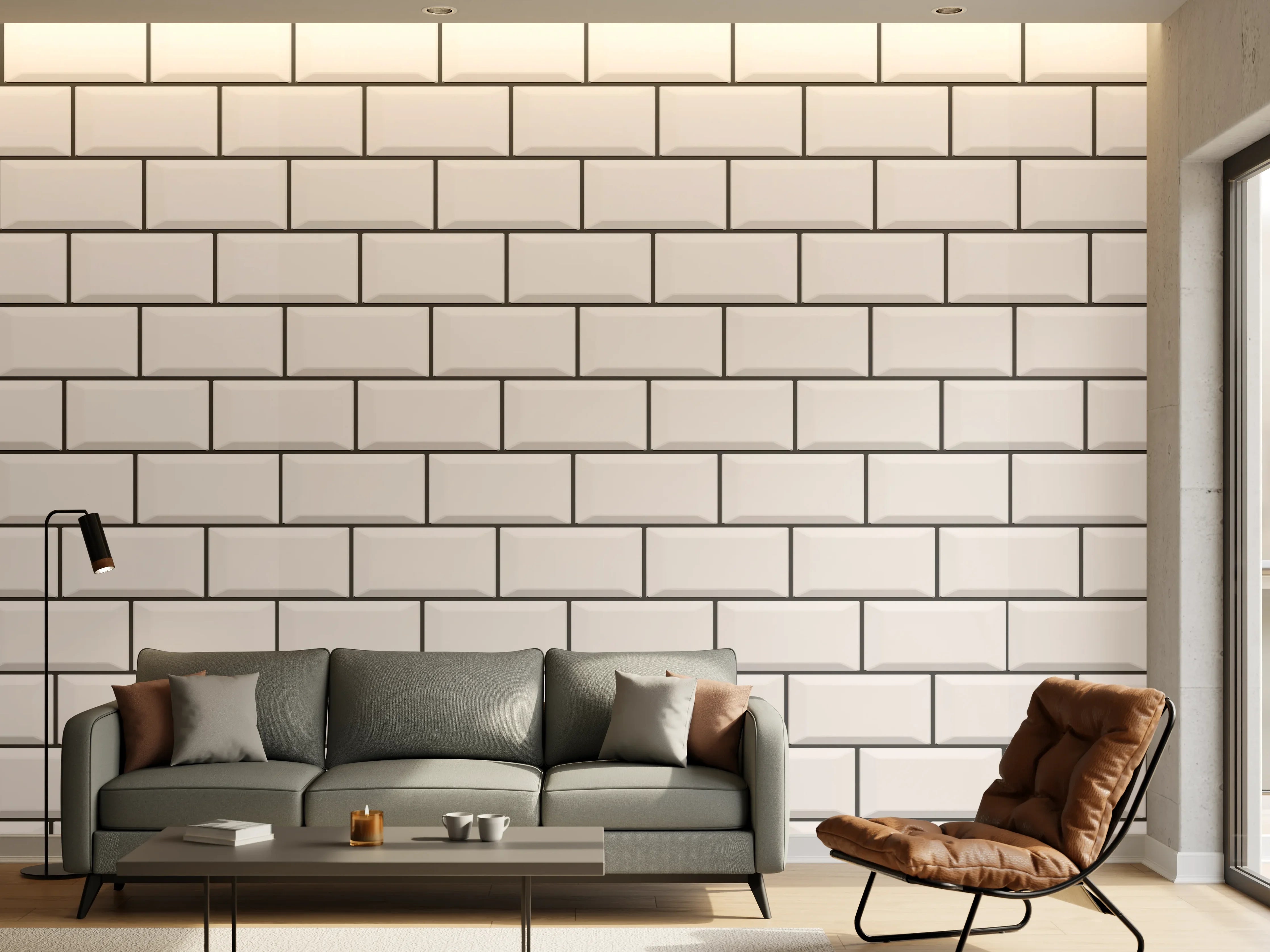 Wandverkleidung Wohnzimmer - Reiner Weiß Hintergrund