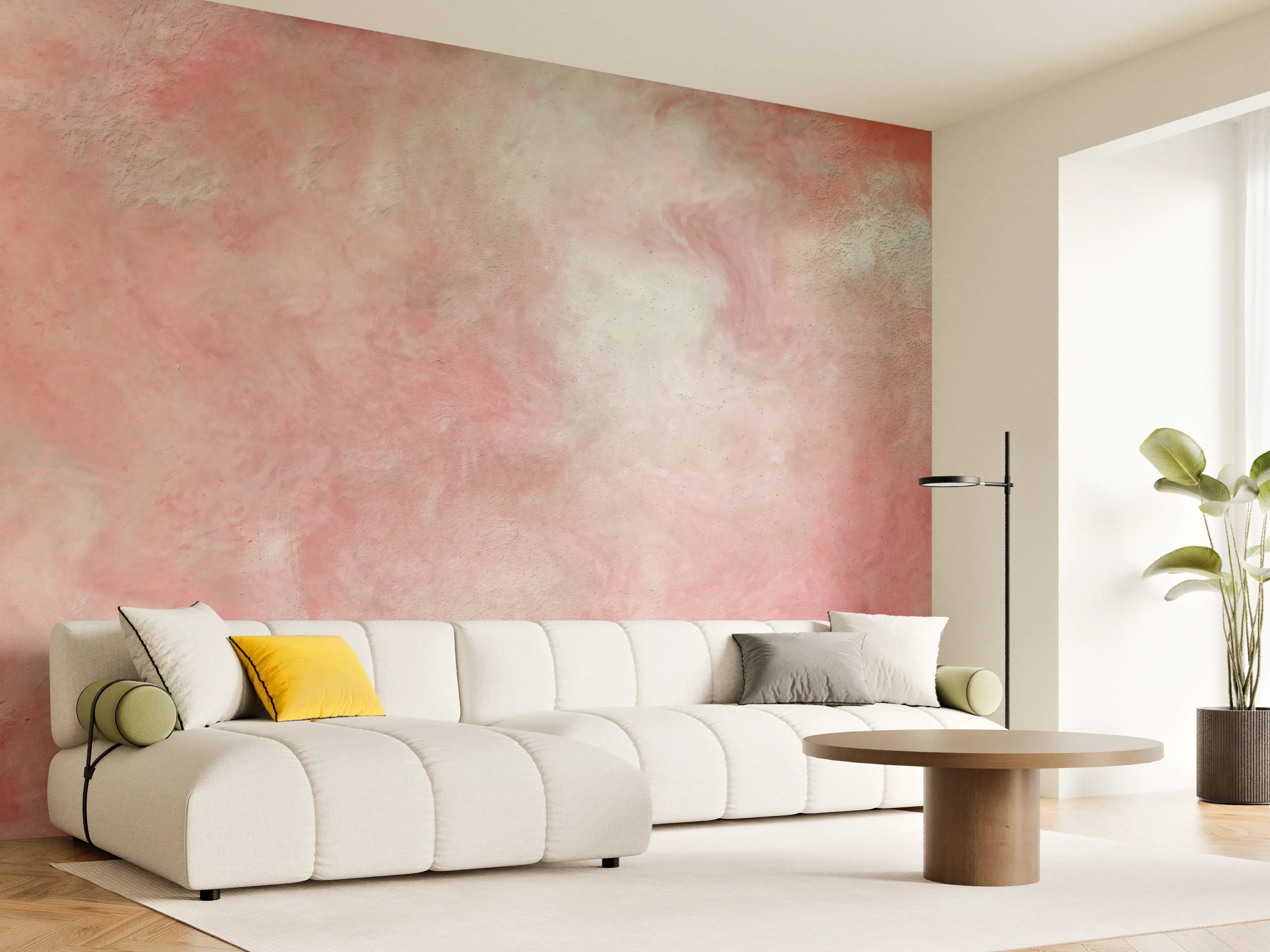 Wandverkleidung Wohnzimmer - Rosa Marble Textur 