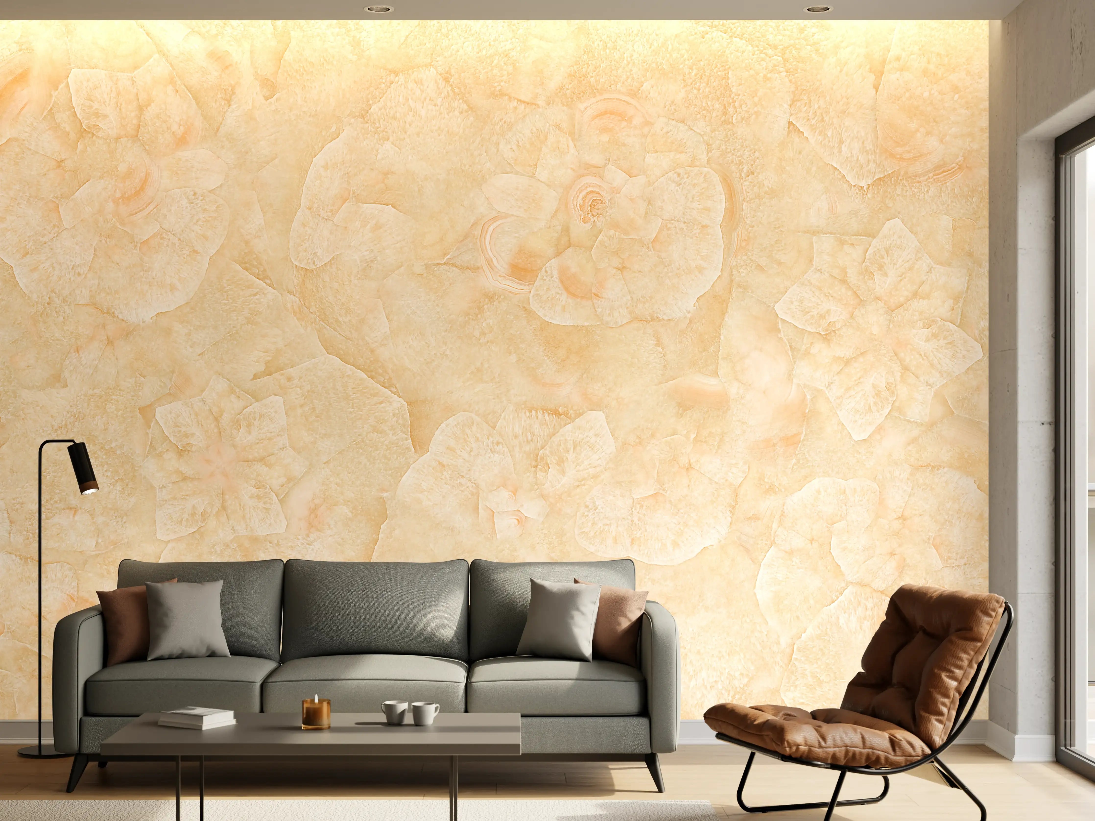 Wandverkleidung Wohnzimmer - Rosa Marmorstein Textur