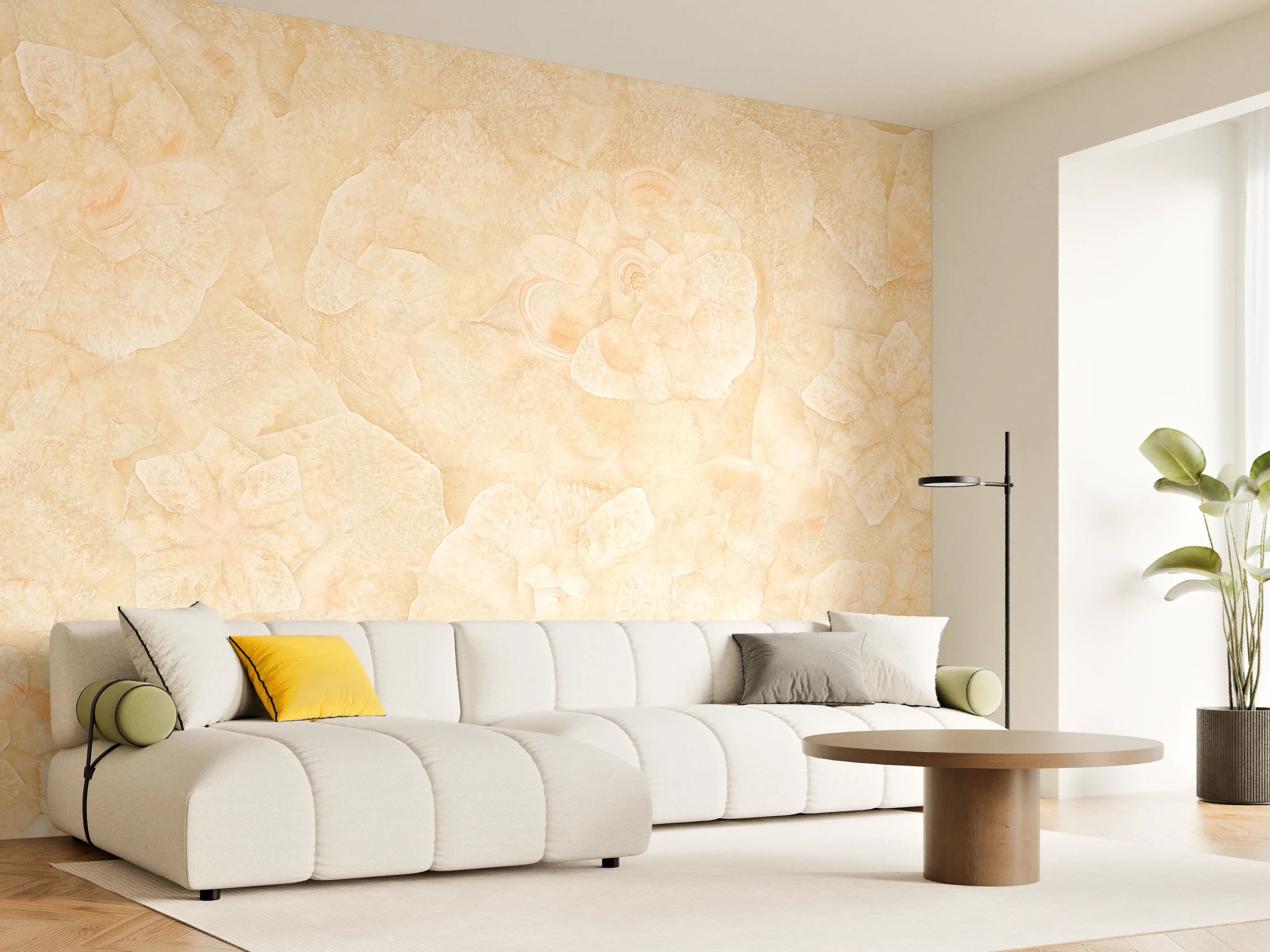 Wandverkleidung Wohnzimmer - Rosa Marmorstein Textur