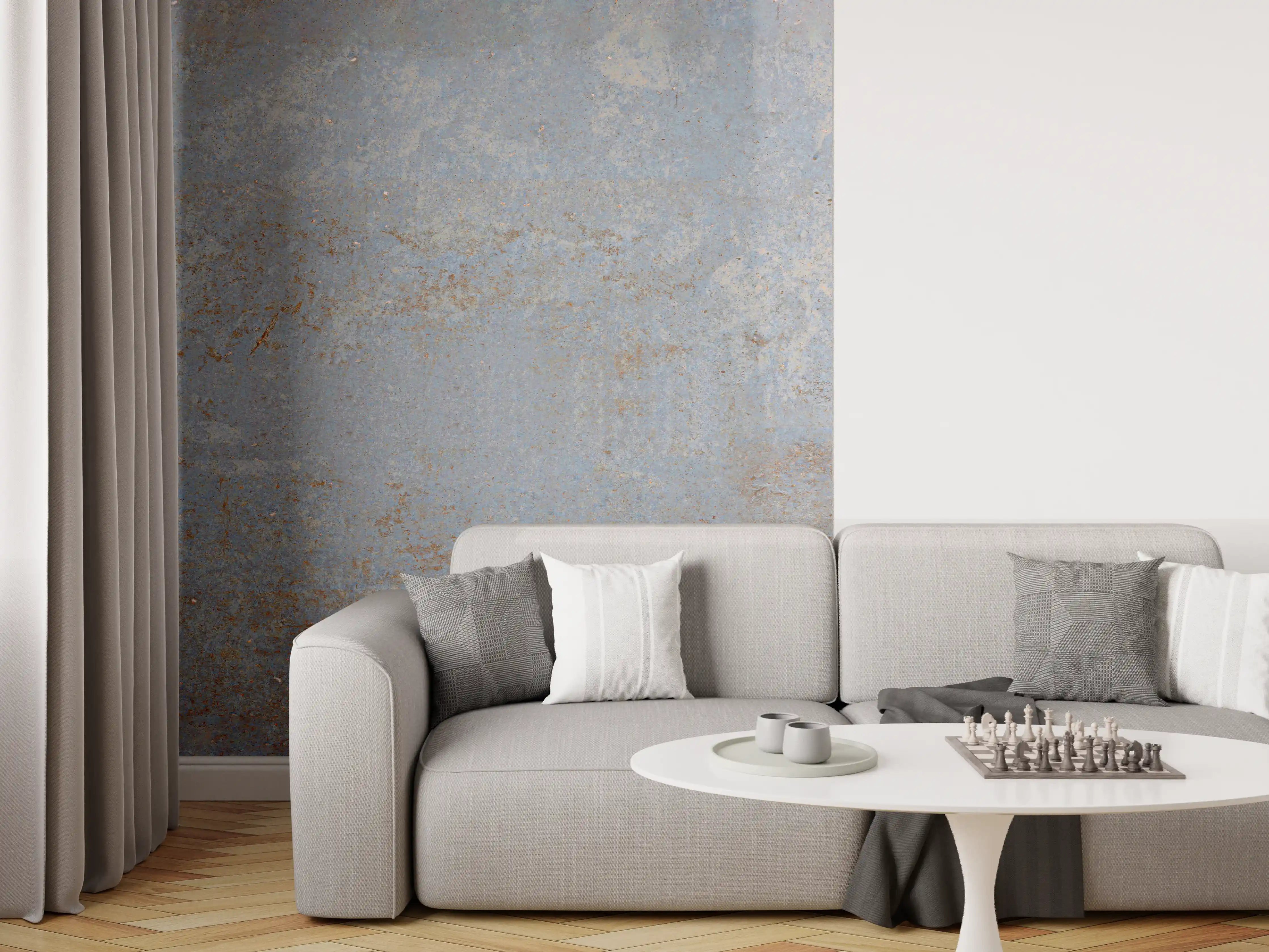 Wandverkleidung Wohnzimmer - Rostiger Marmor aus Zement Textur