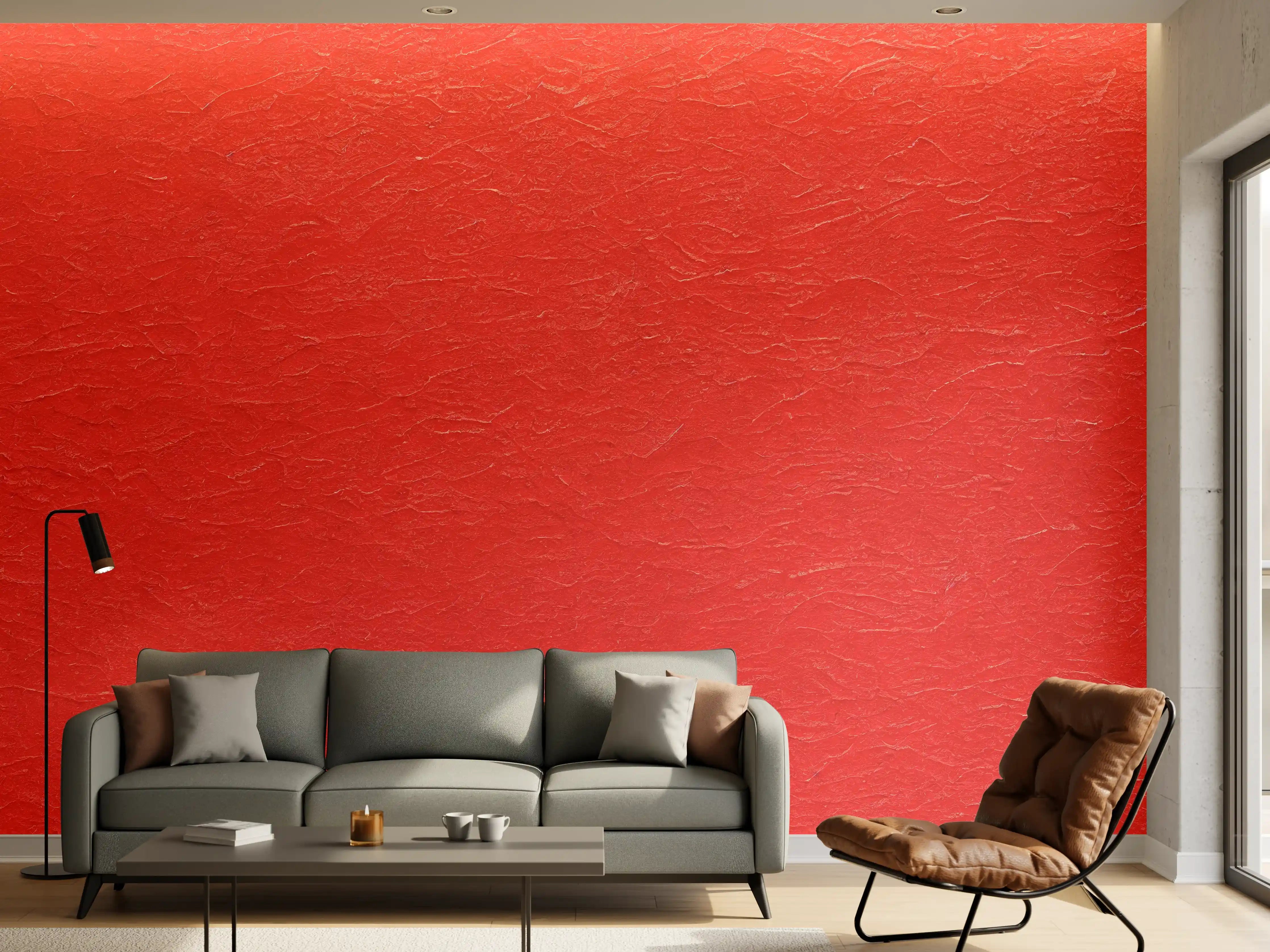 Wandverkleidung Wohnzimmer - Rotes Wandmuster