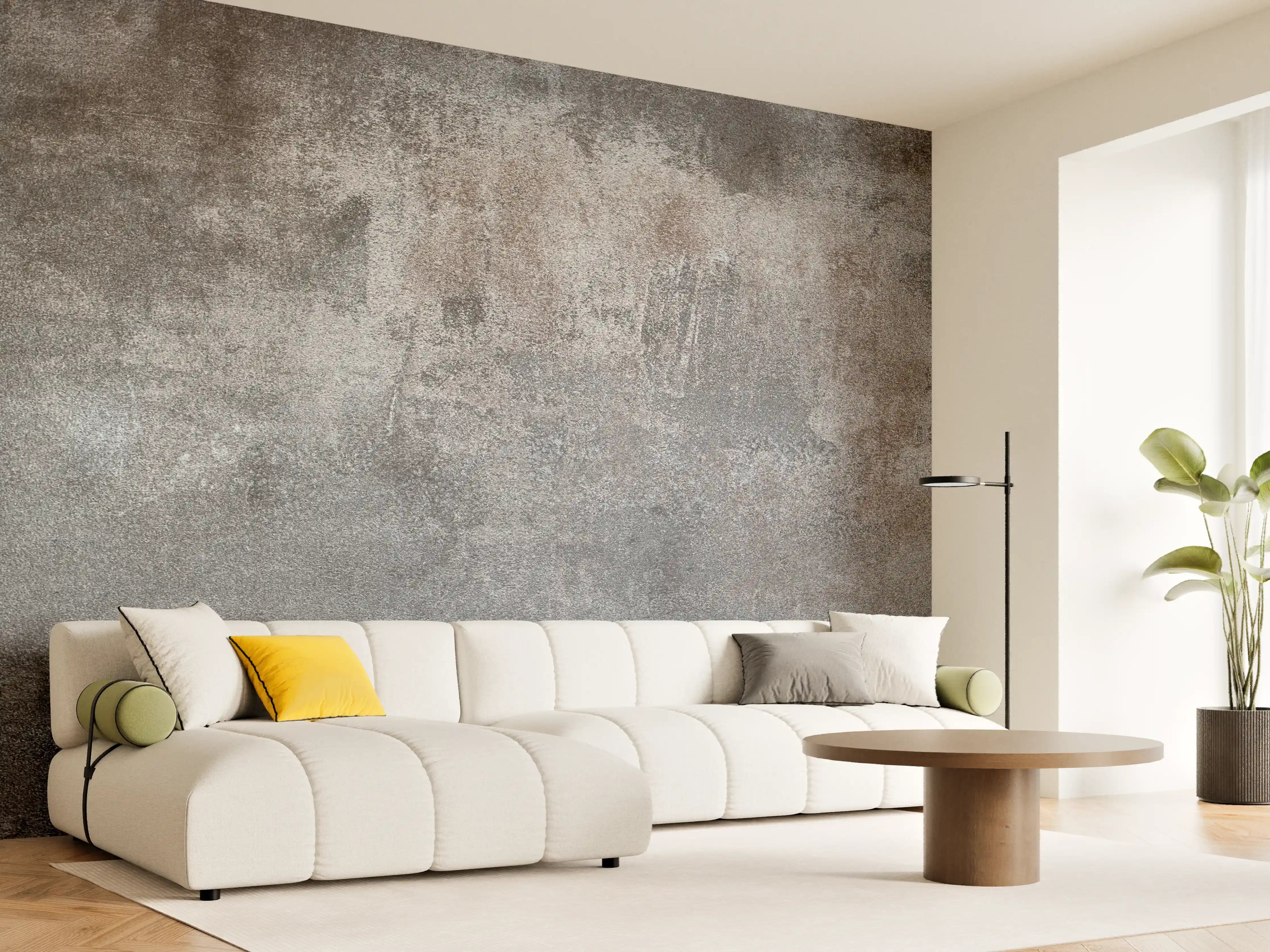 Wandverkleidung Wohnzimmer - Rustikale Betonwand als Hintergrund