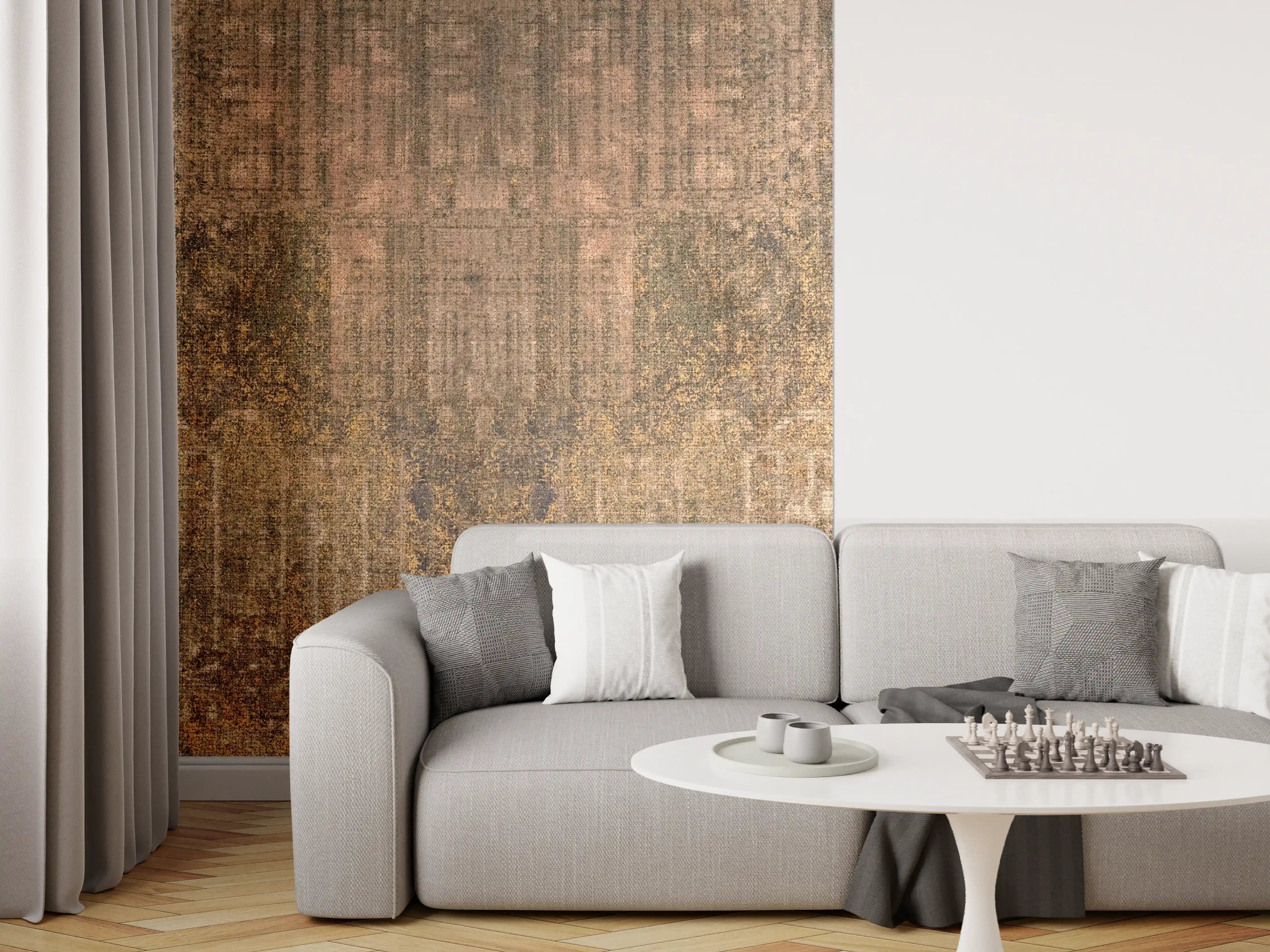 Wandverkleidung Wohnzimmer - Rustikale Braun-Grau Wandtextur