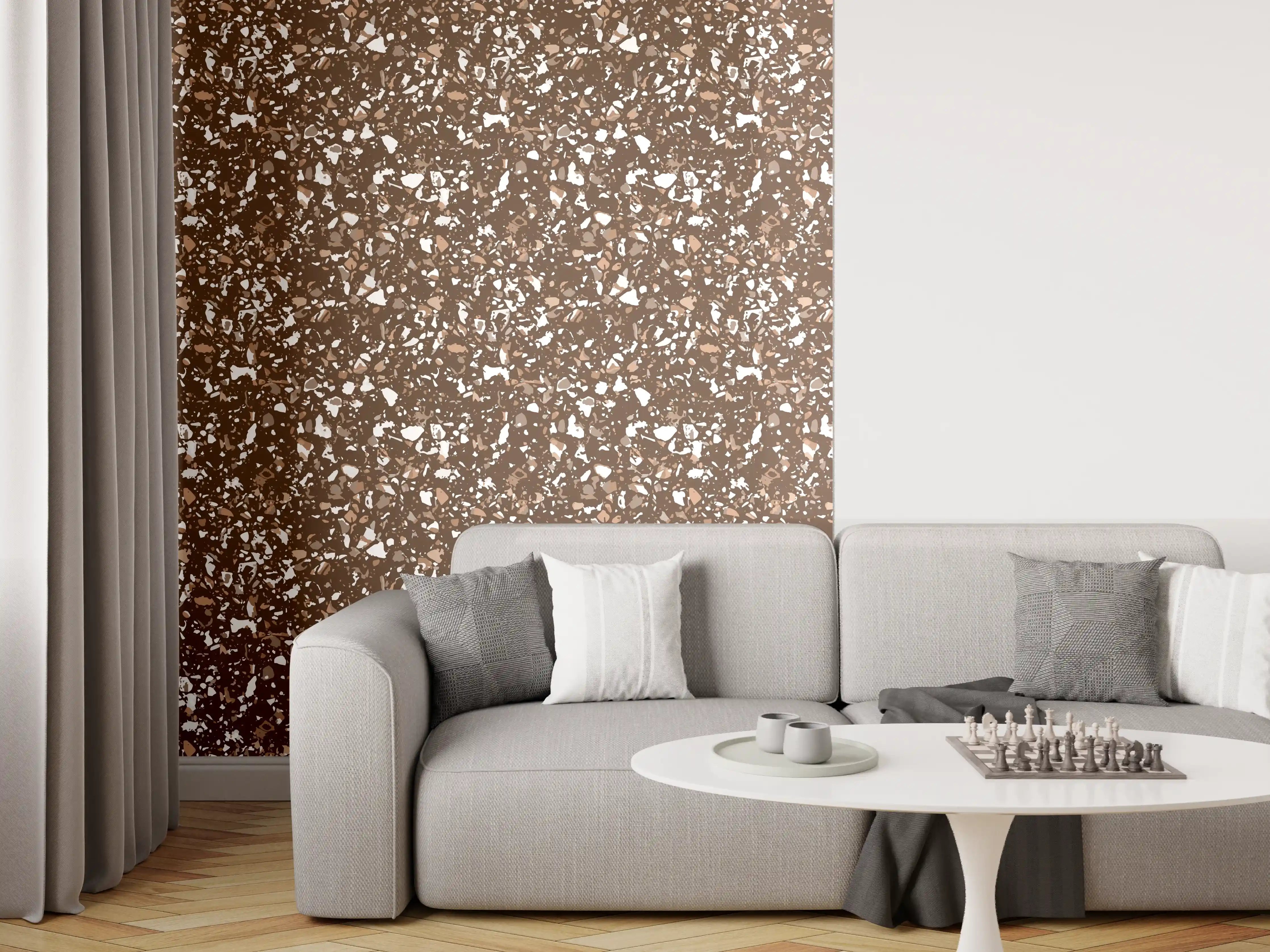 Wandverkleidung Wohnzimmer - Rustikale Granitoberfläche
