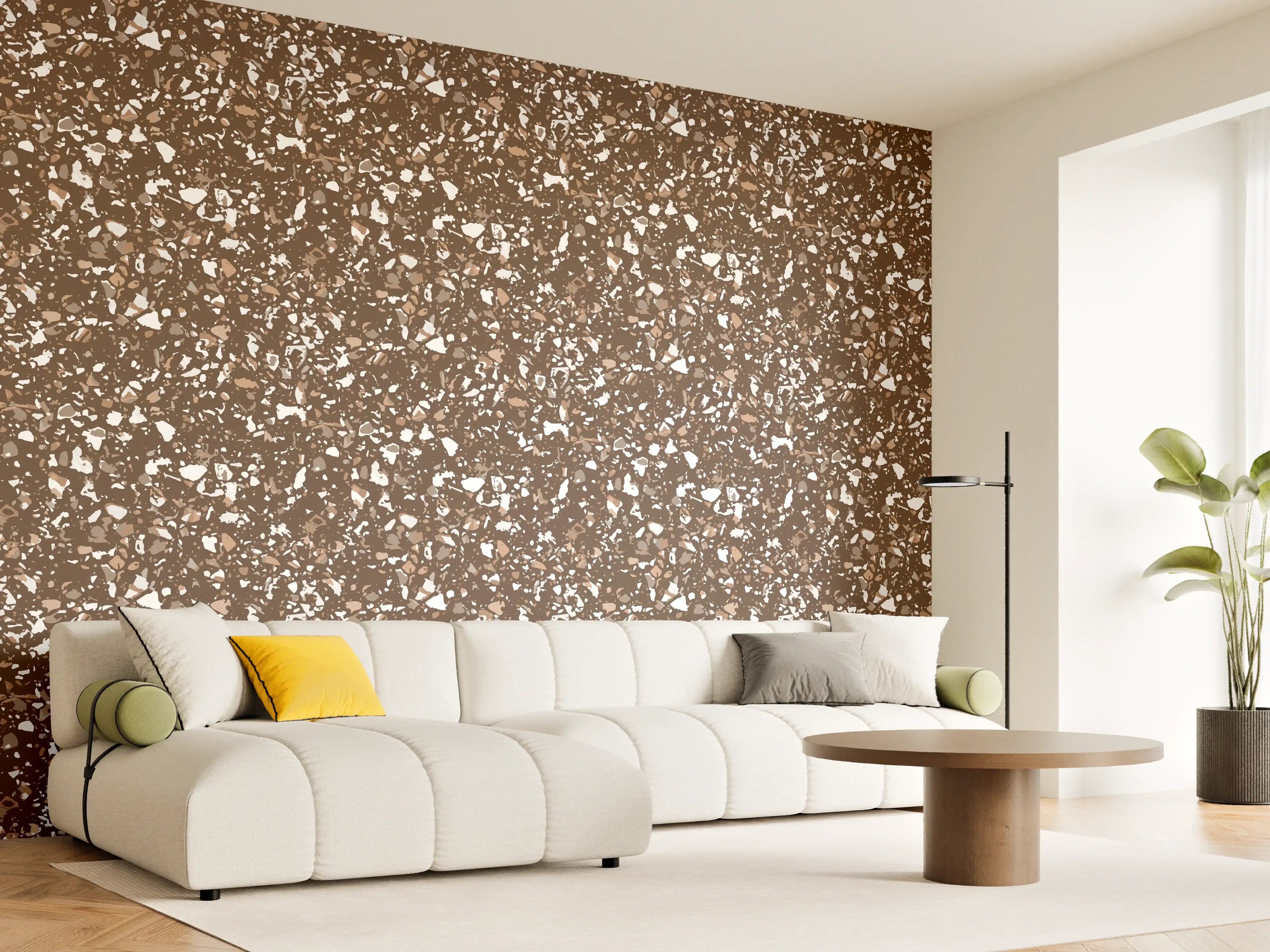 Wandverkleidung Wohnzimmer - Rustikale Granitoberfläche