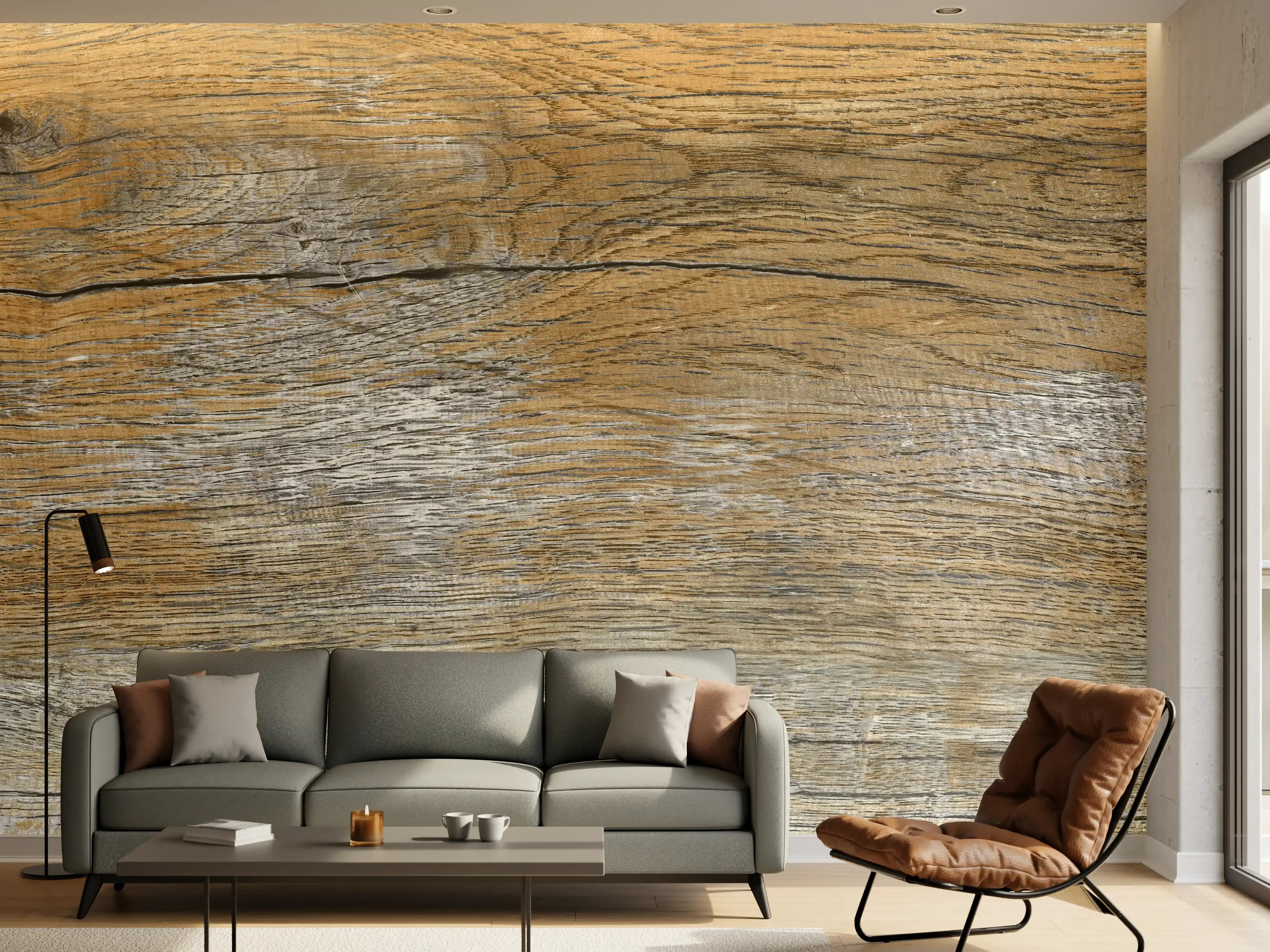 Wandverkleidung Wohnzimmer - Rustikale Holz Textur