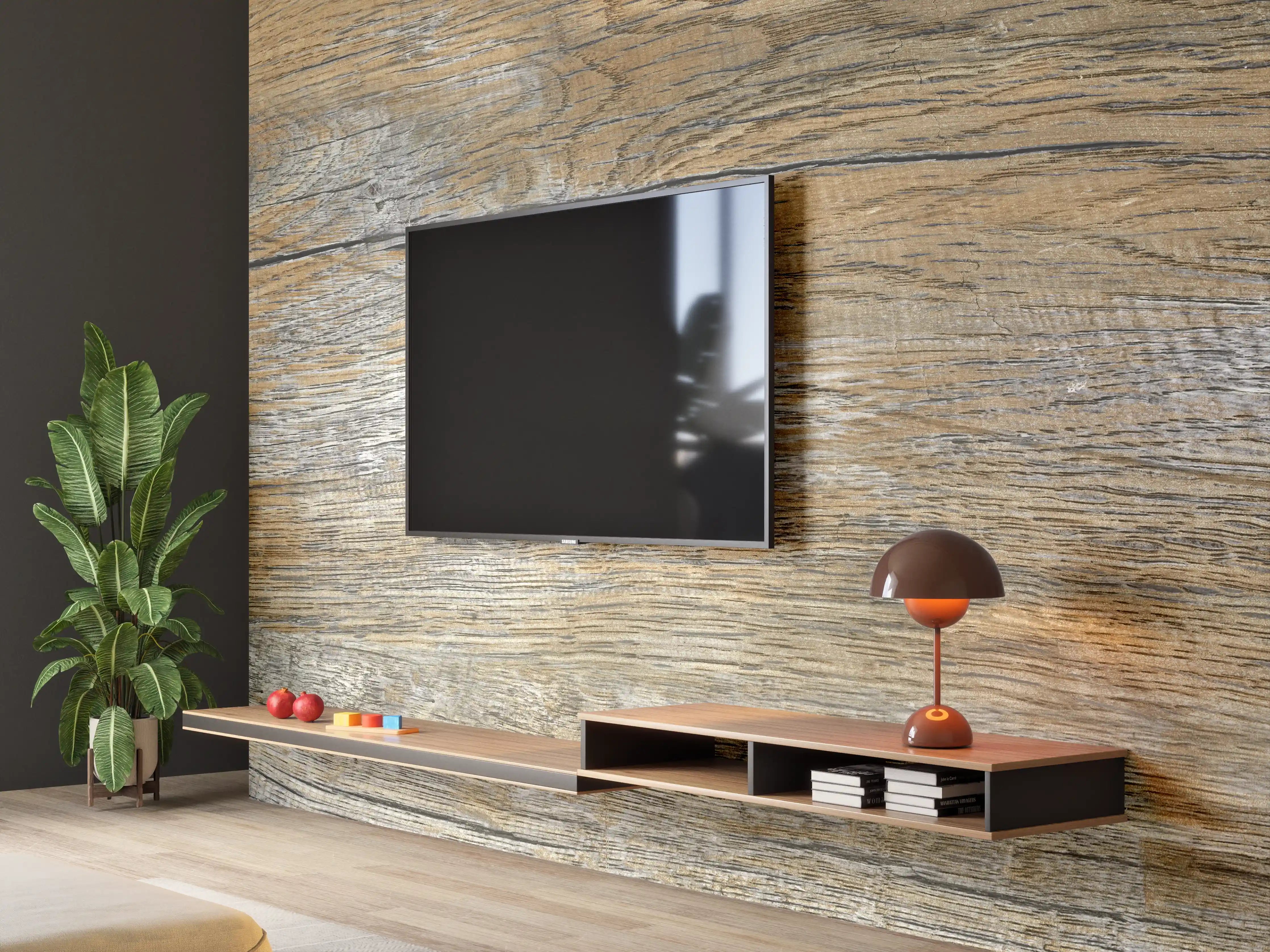 Wandverkleidung Wohnzimmer - Rustikale Holz Textur