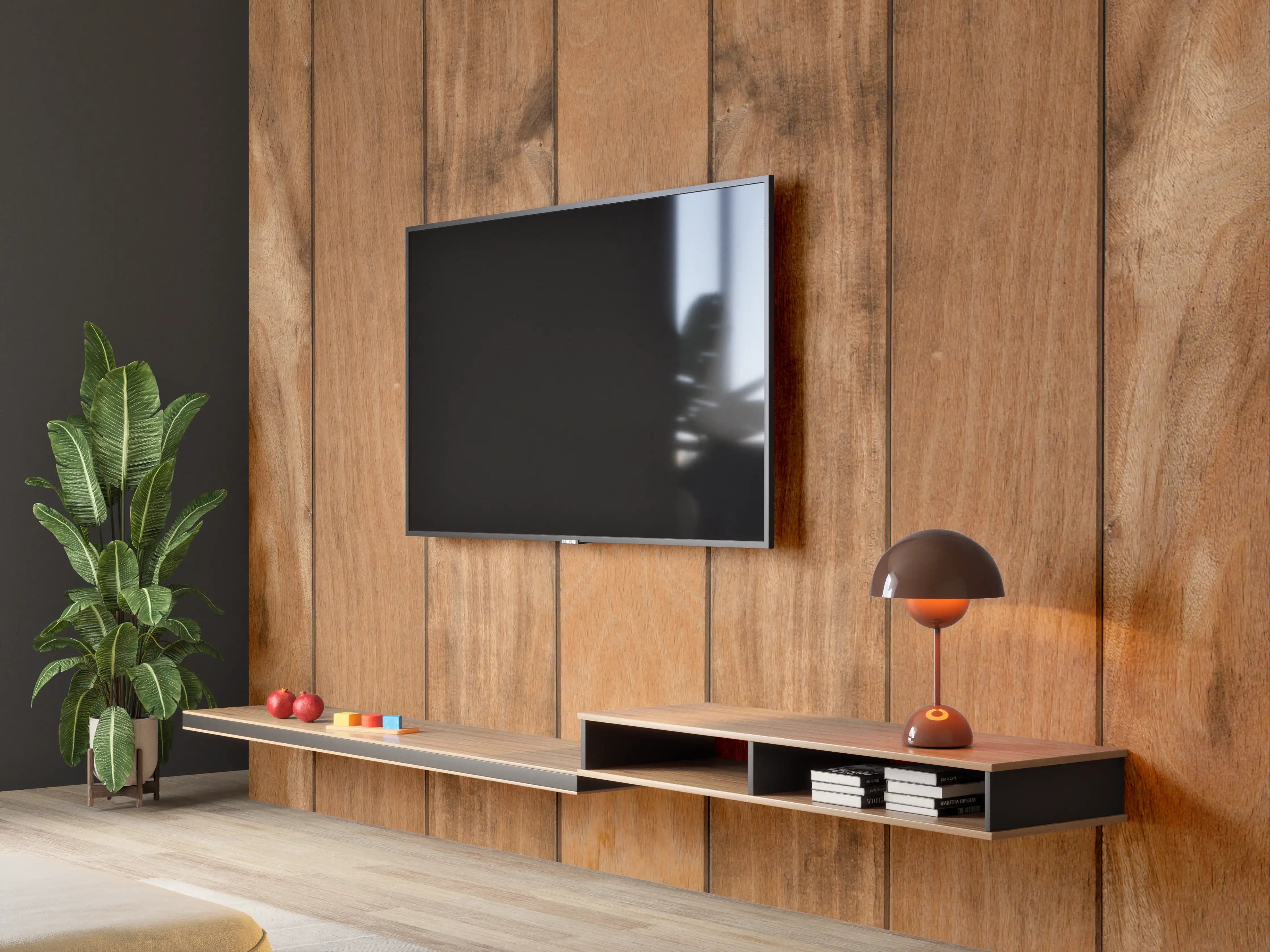 Wandverkleidung Wohnzimmer - Rustikale Holzvertäfelung für Heimdekoration