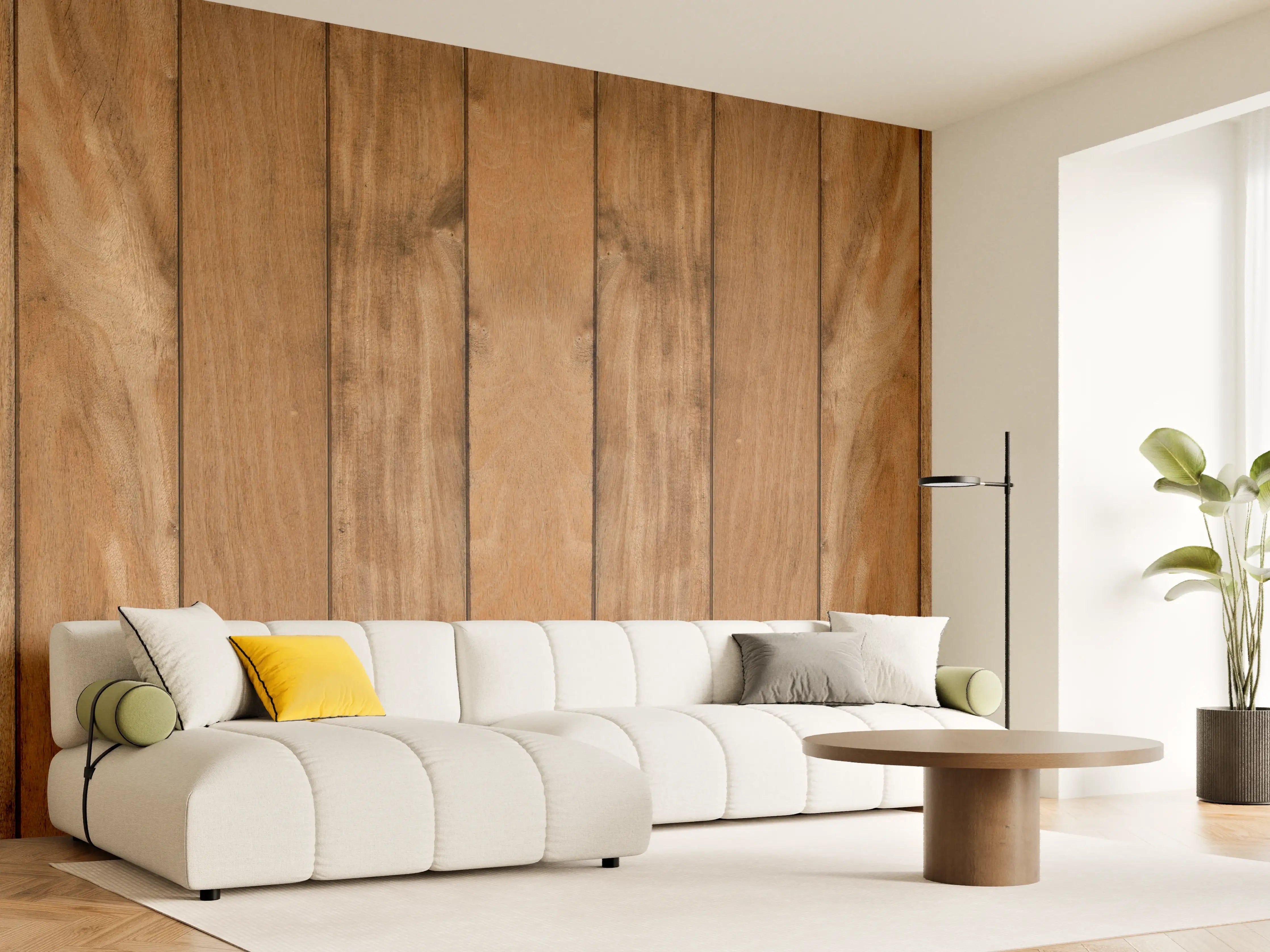 Wandverkleidung Wohnzimmer - Rustikale Holzvertäfelung für Heimdekoration