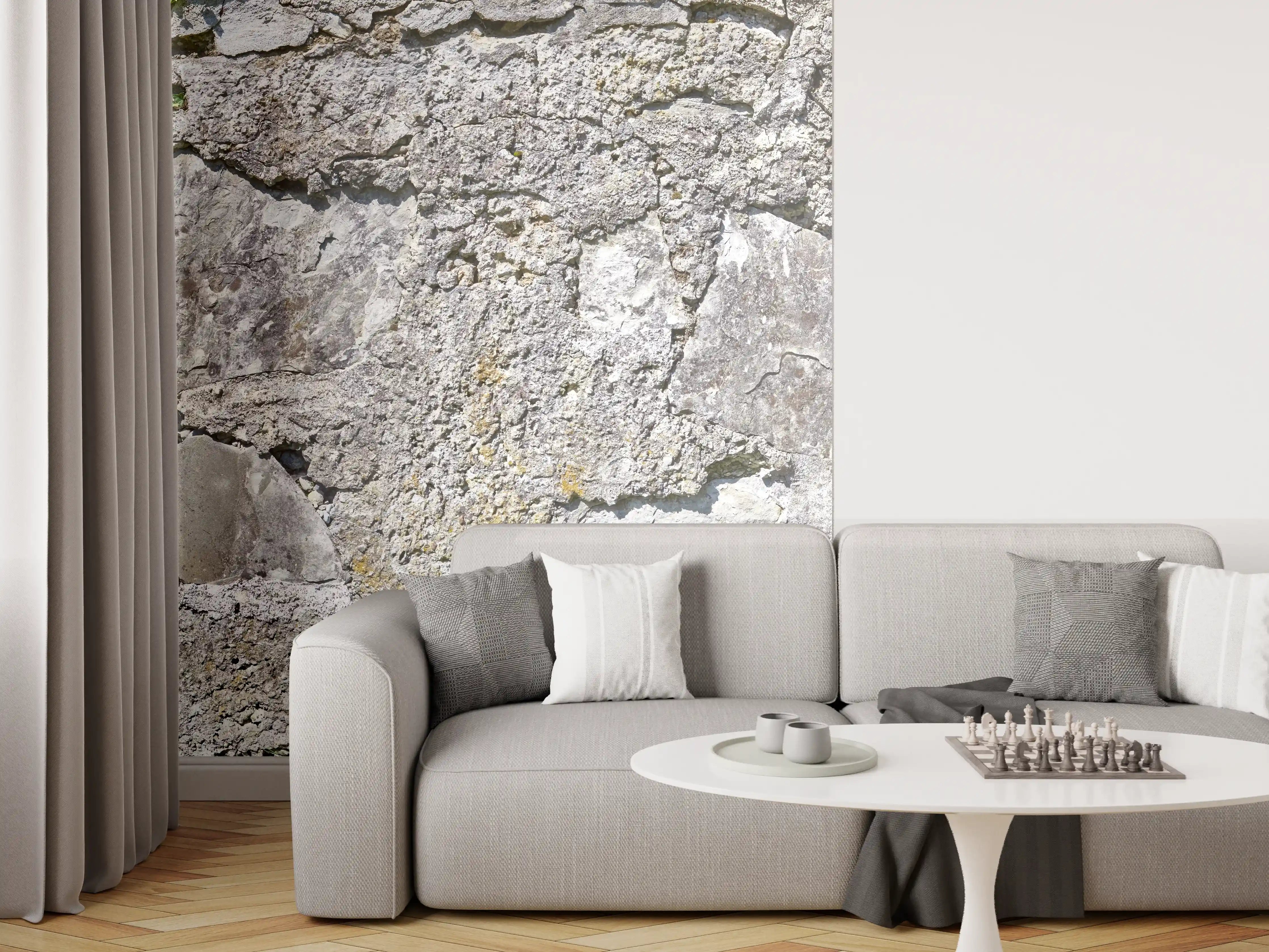 Wandverkleidung Wohnzimmer - Rustikale Schiefermauer