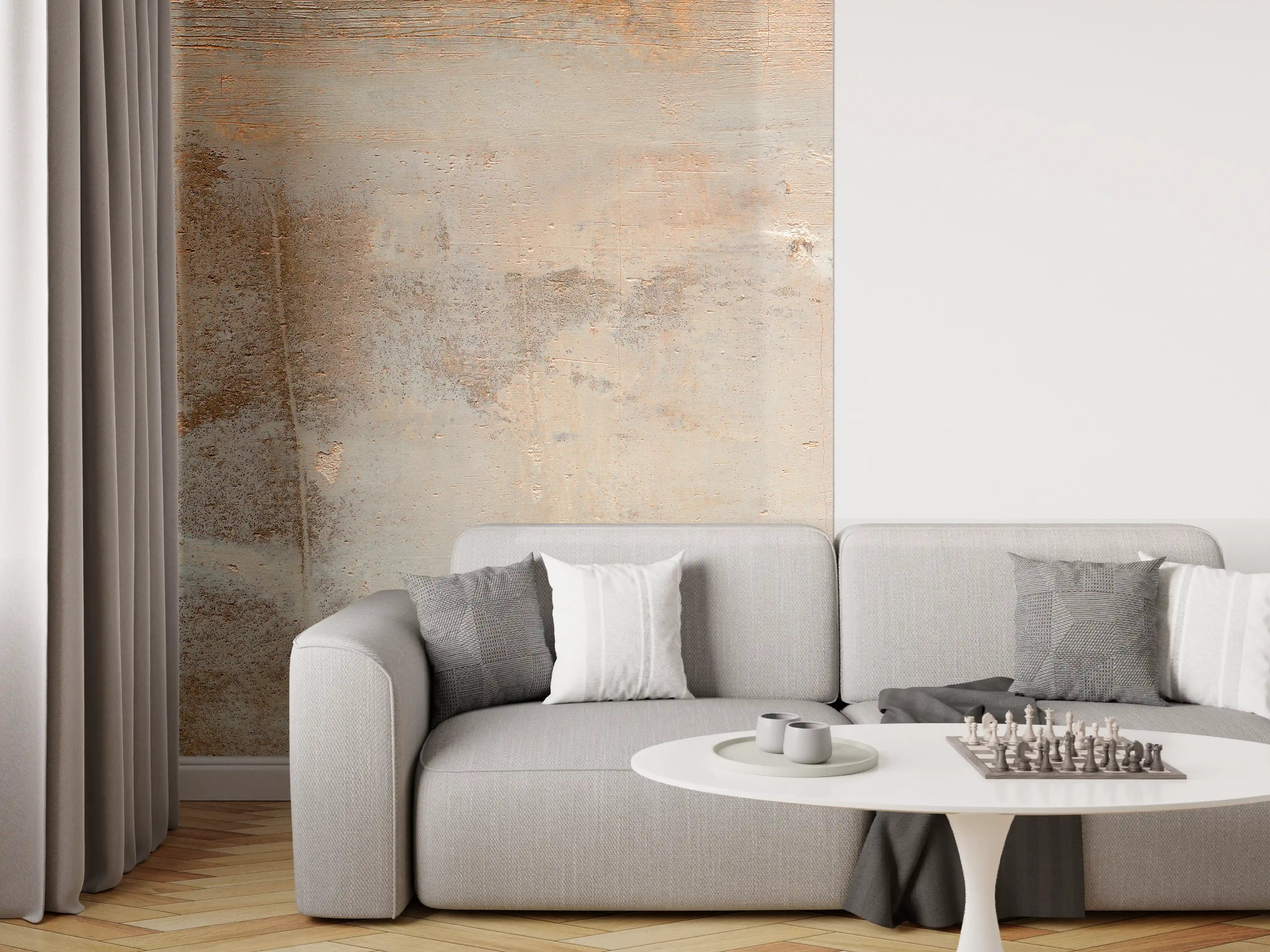 Wandverkleidung Wohnzimmer - Rustikaler Wandbelag mit Naturtextur