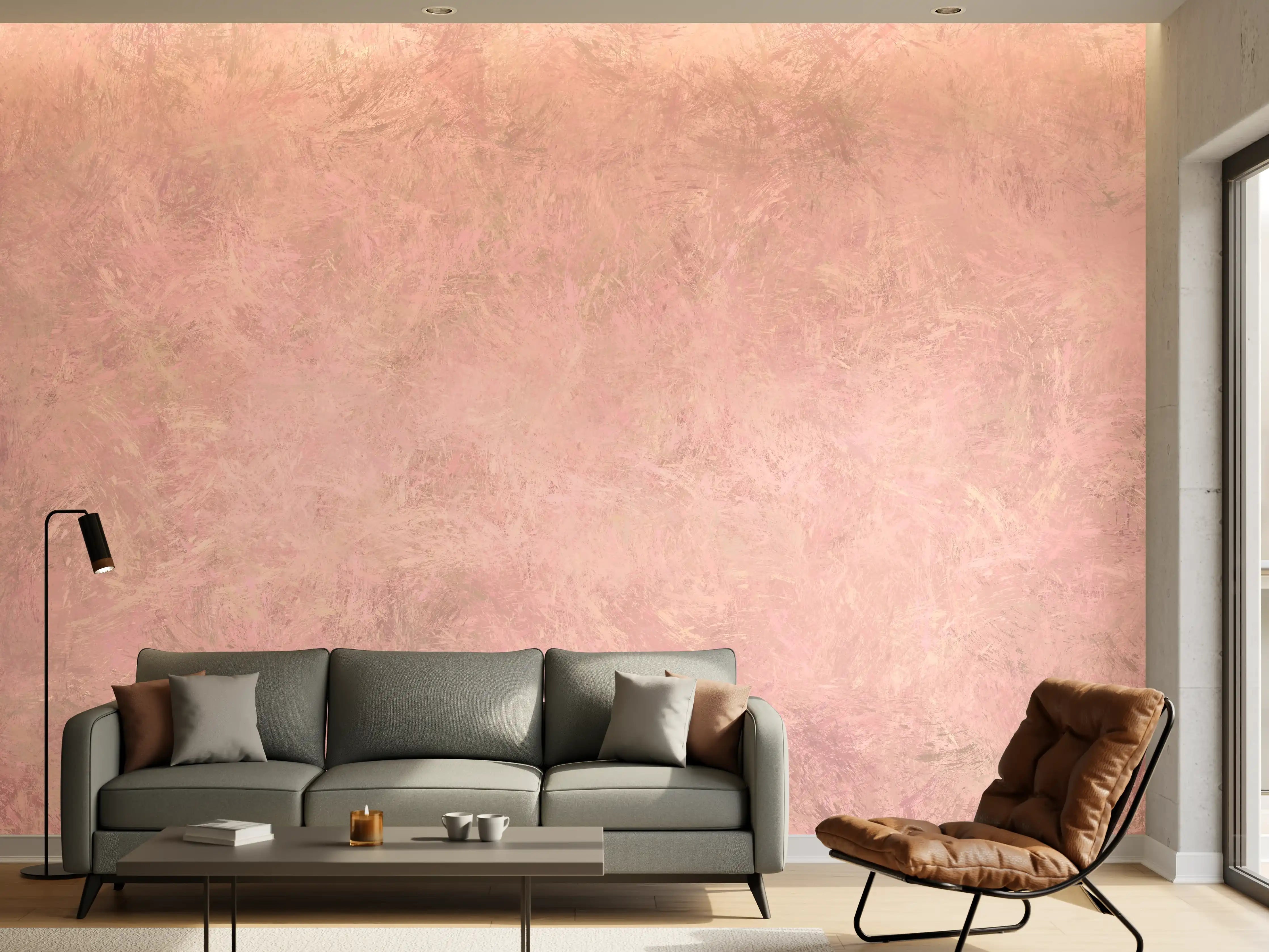 Wandverkleidung Wohnzimmer - Sanfter Rosé-Hintergrund mit Textur