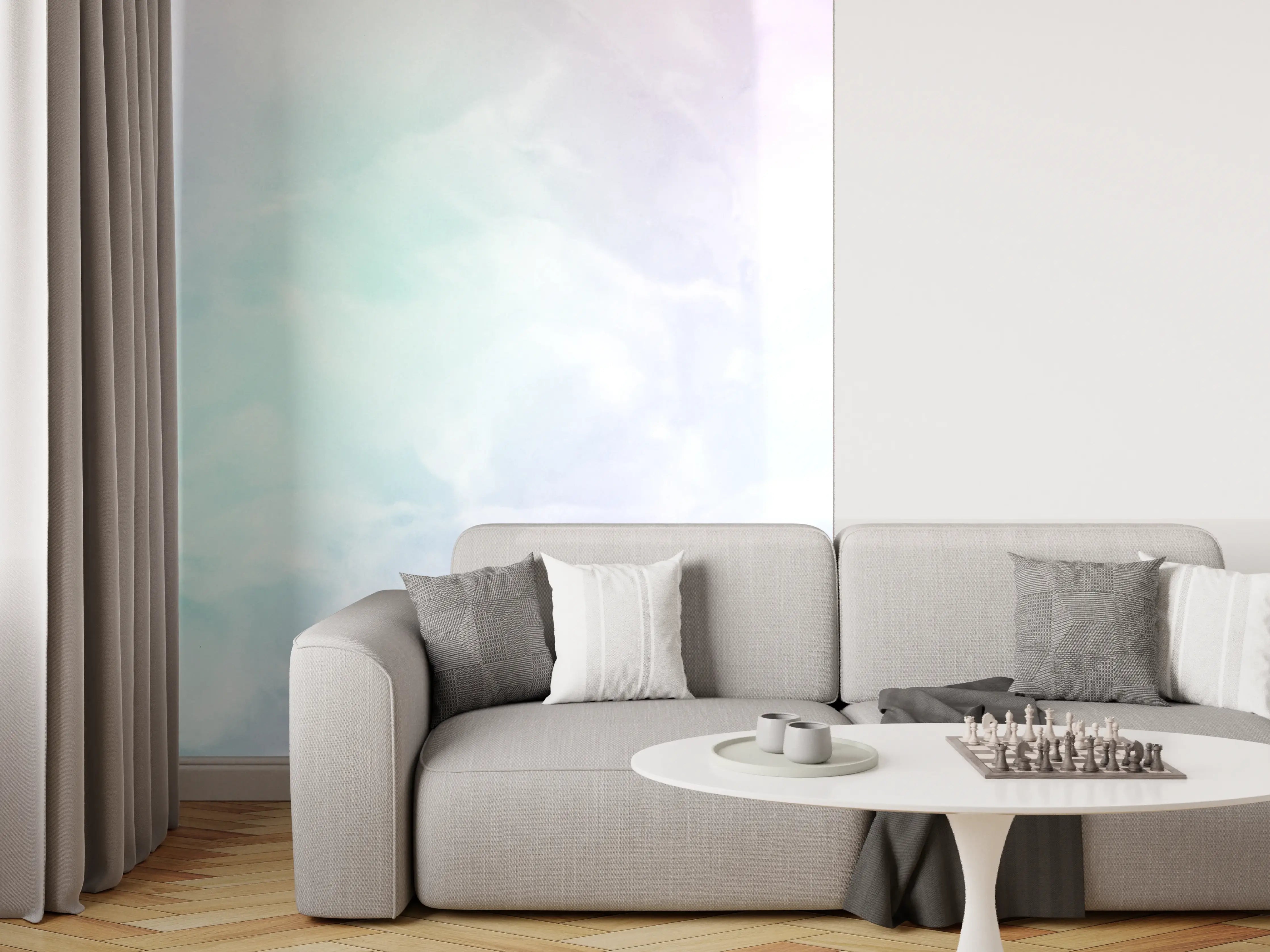 Wandverkleidung Wohnzimmer - Sanfter Wasserfarben-Hintergrund