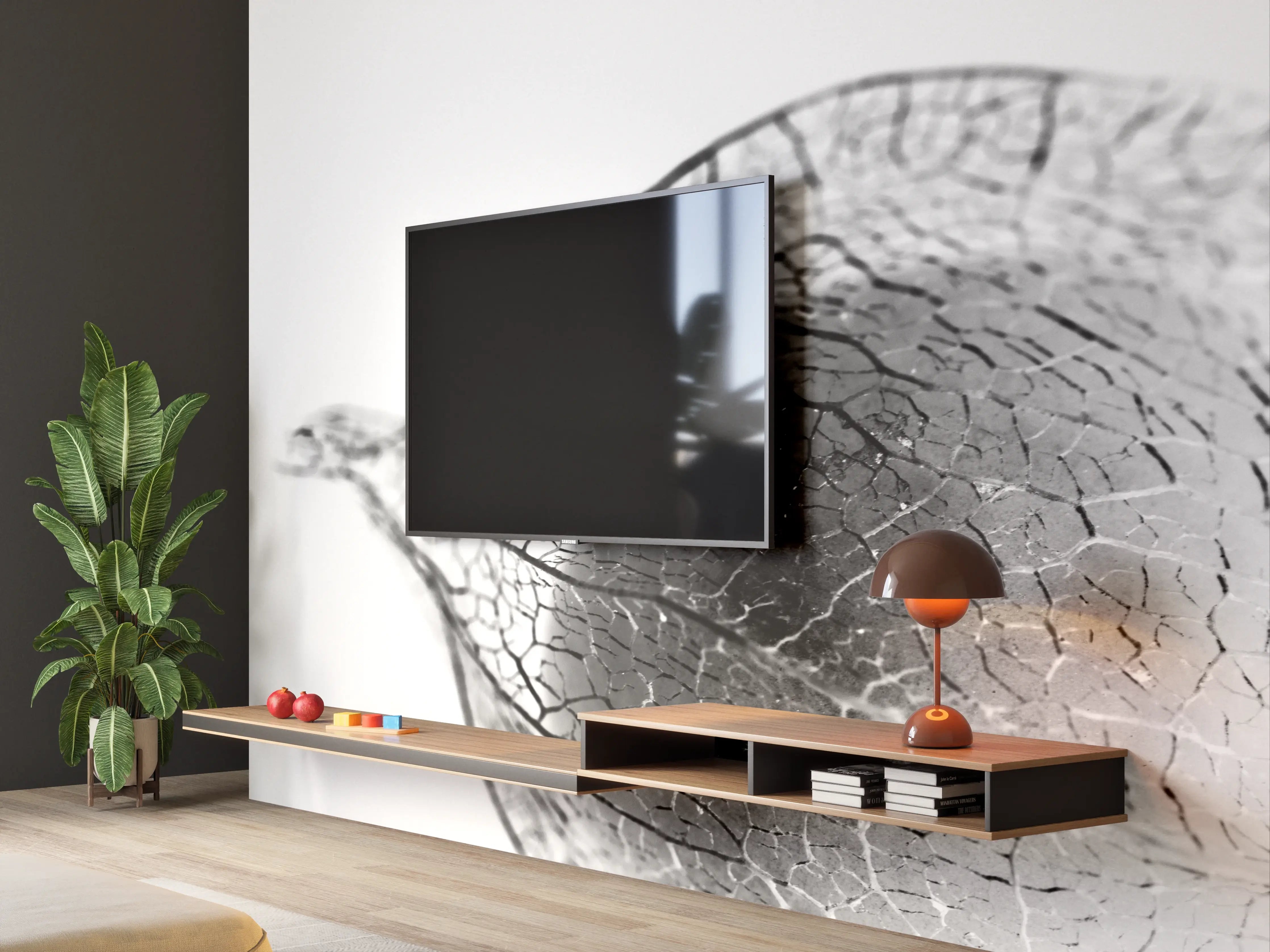 Wandverkleidung Wohnzimmer - Schlichte, elegante Naturaufnahme