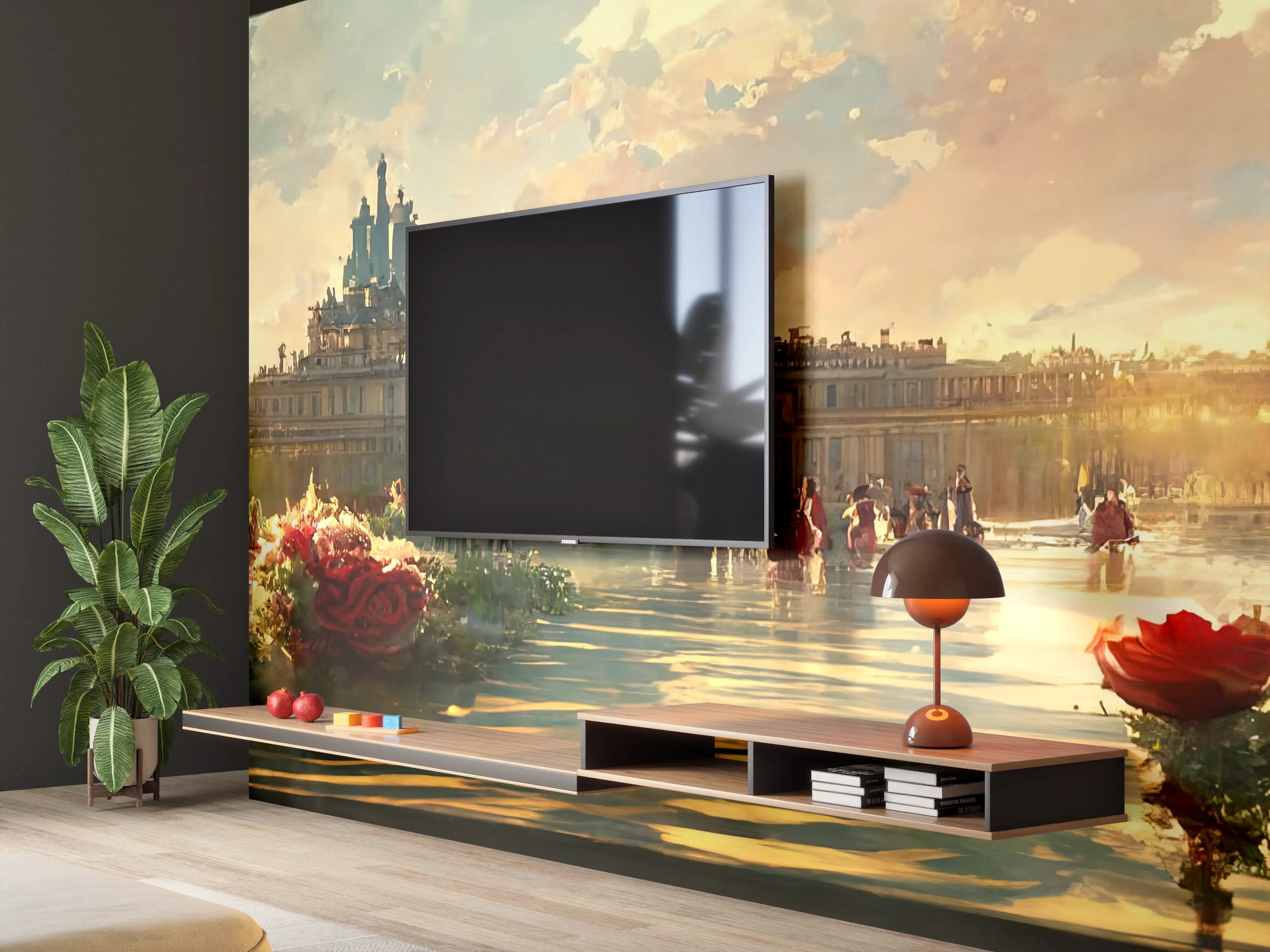 Wandverkleidung Wohnzimmer - Schloss - Moderne Farben