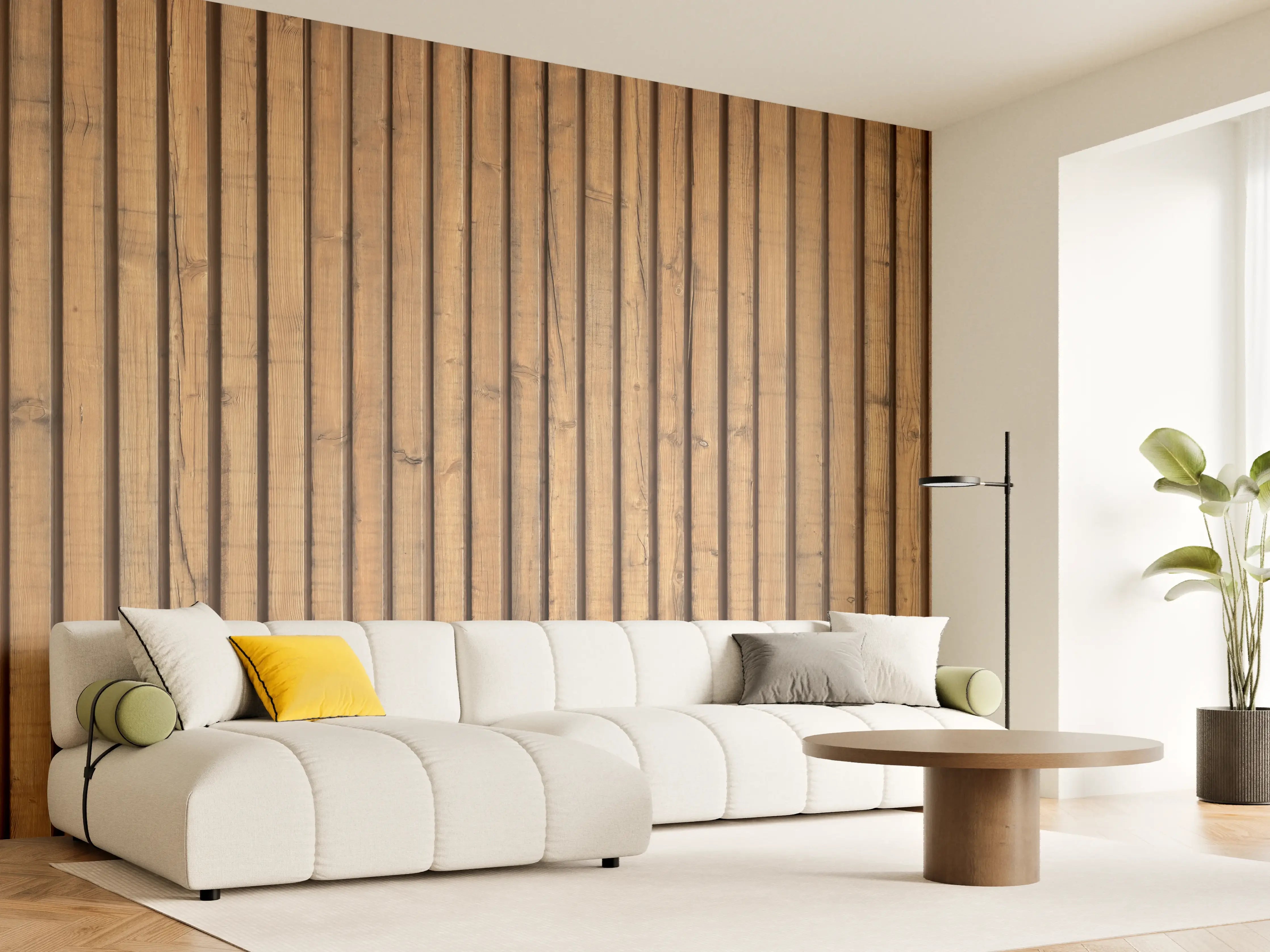Wandverkleidung Wohnzimmer - Schöne Holzwand