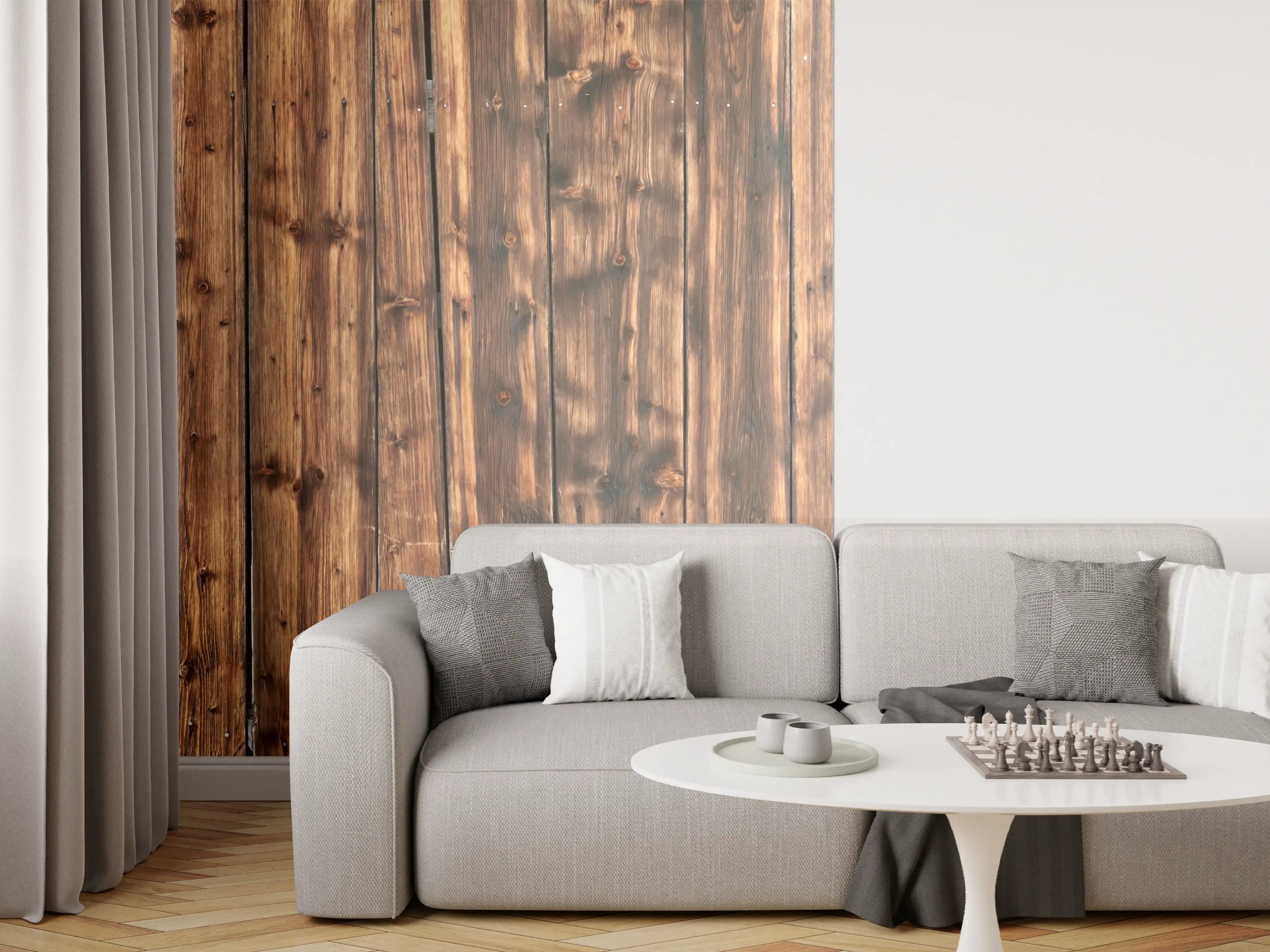 Wandverkleidung Wohnzimmer - Schöne verwitterte Hüttenwand