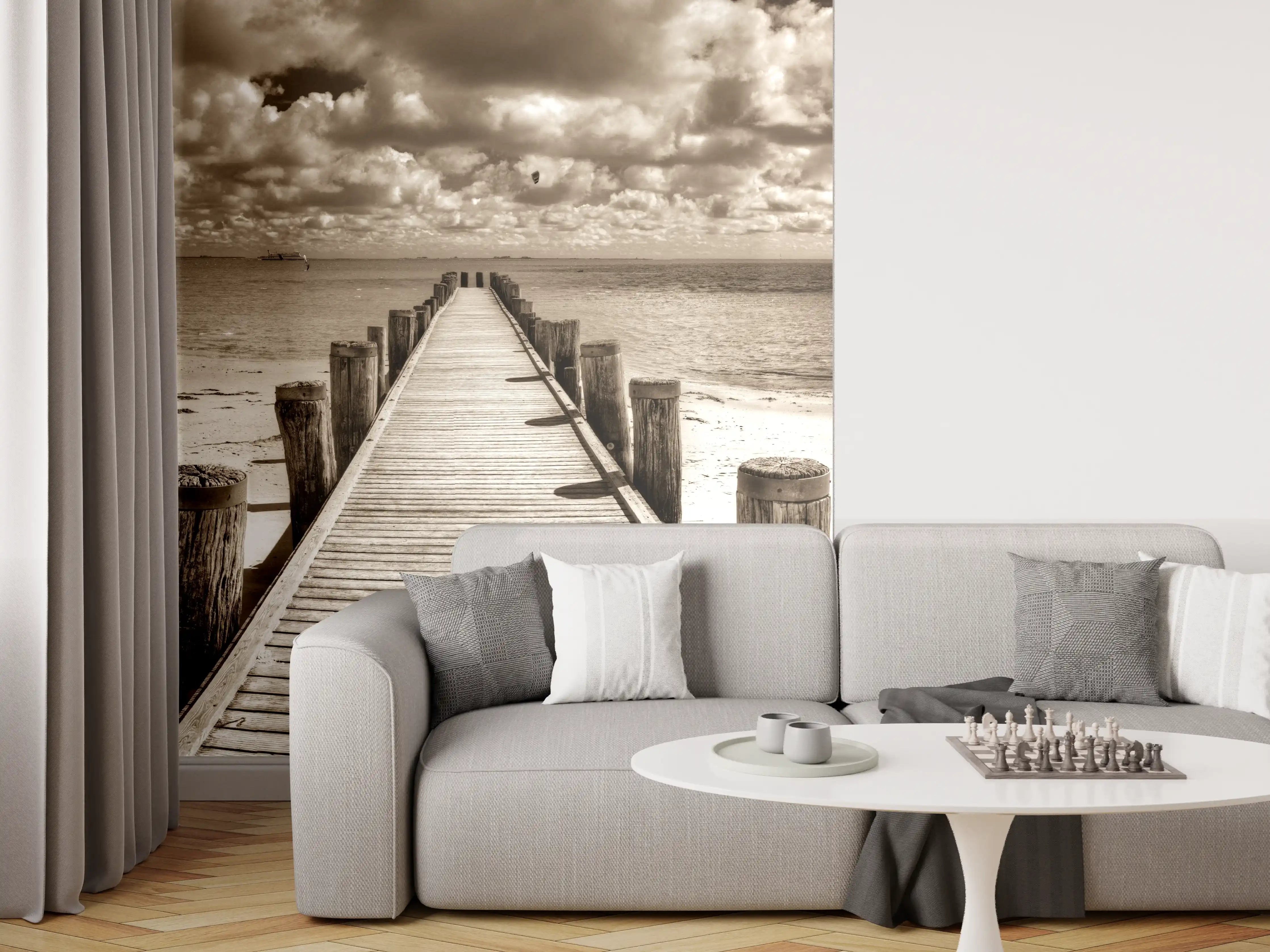 Wandverkleidung Wohnzimmer - Schöner Anlegersteg für Boote