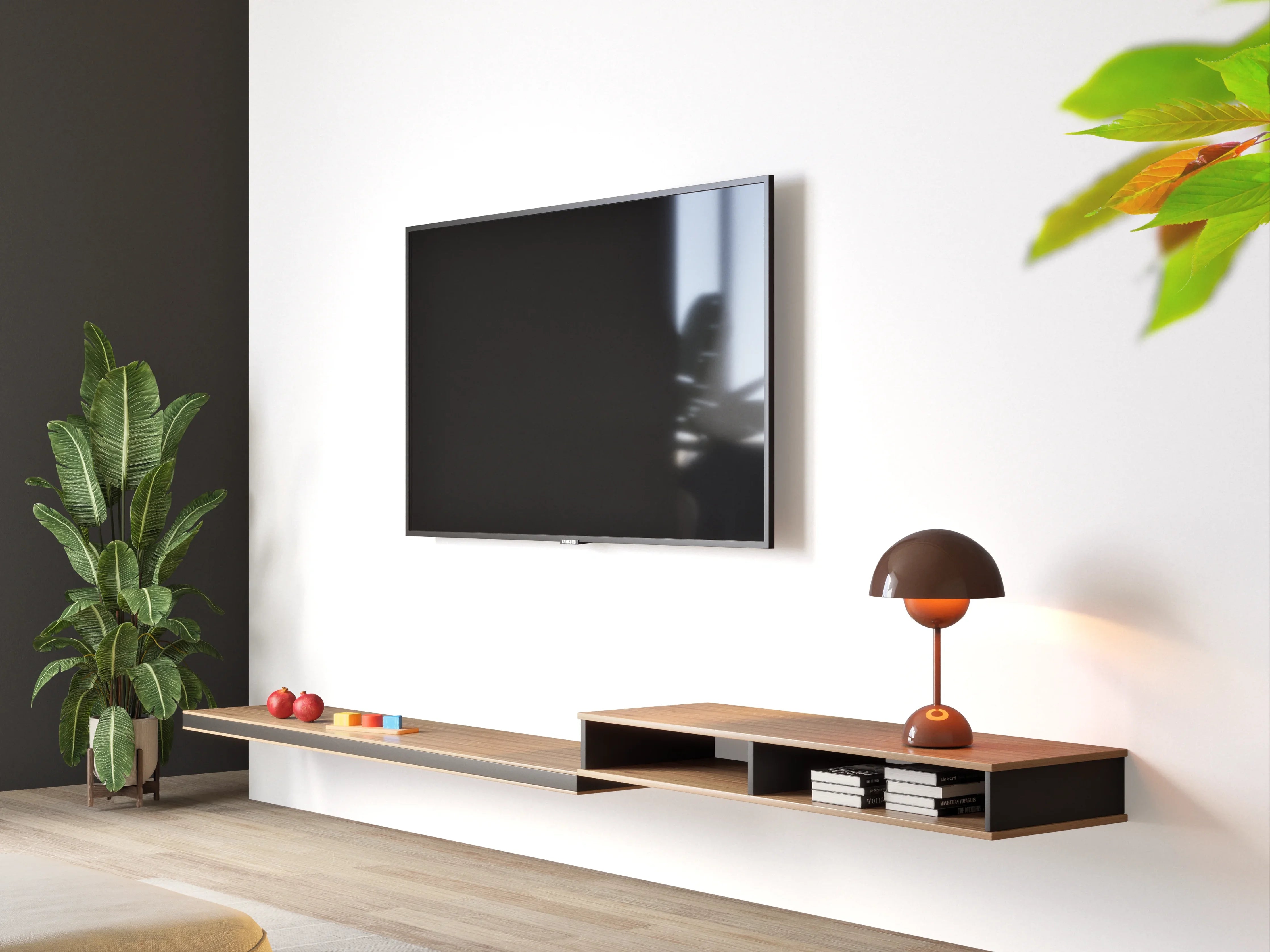 Wandverkleidung Wohnzimmer - Schöner Kirschblütenast