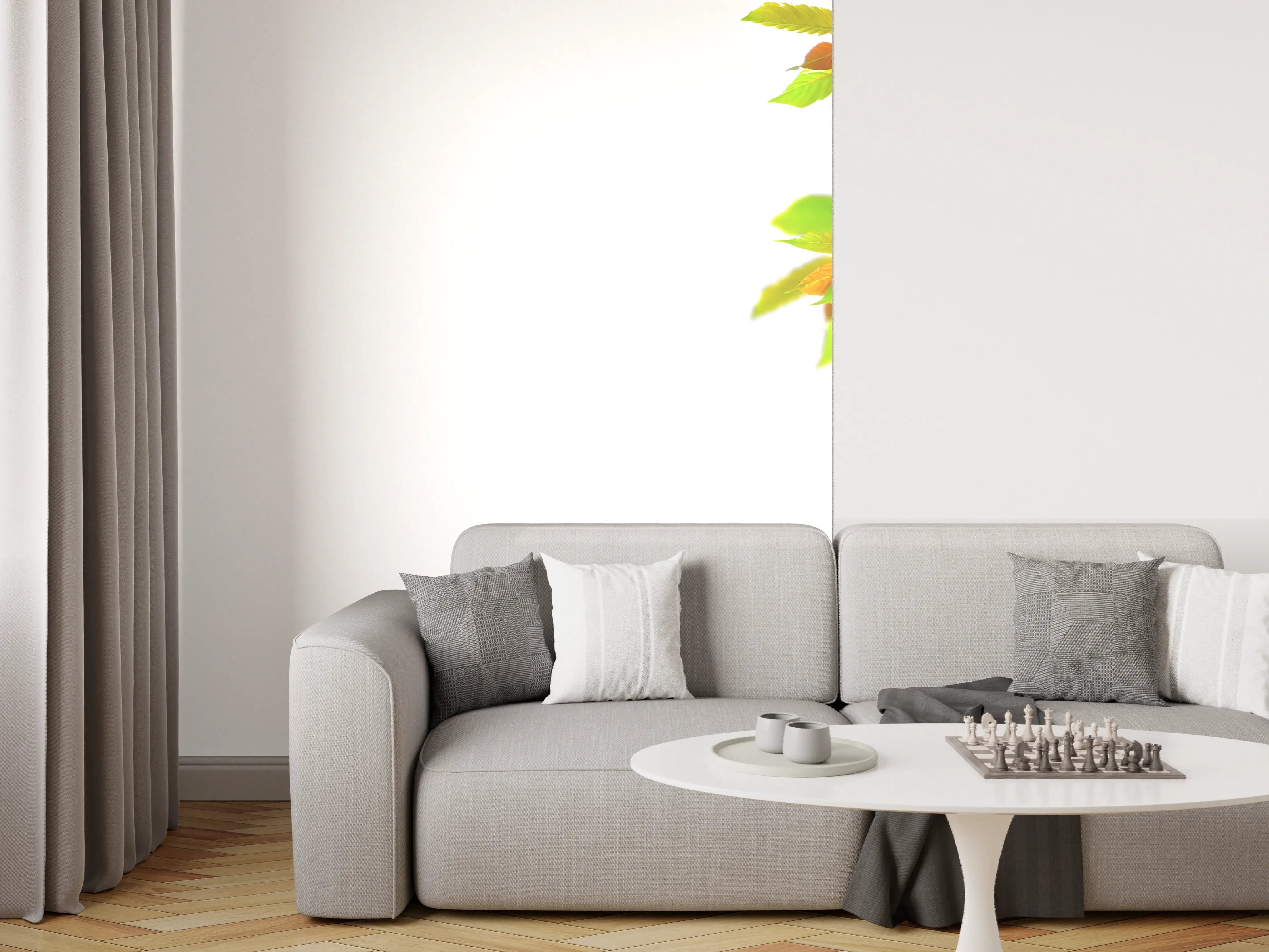 Wandverkleidung Wohnzimmer - Schöner Kirschblütenast