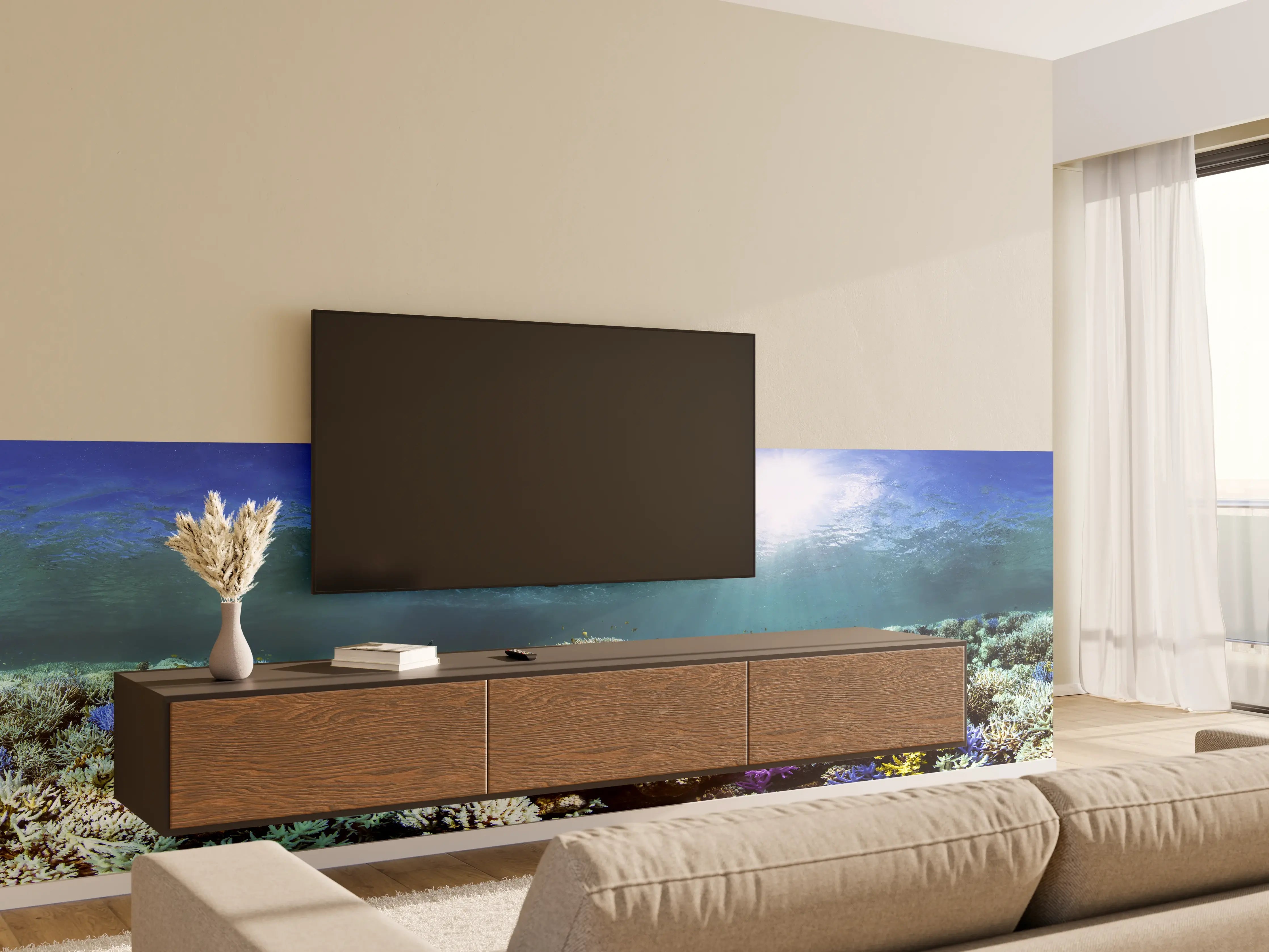 Wandverkleidung Wohnzimmer - Schönes Korallenriff