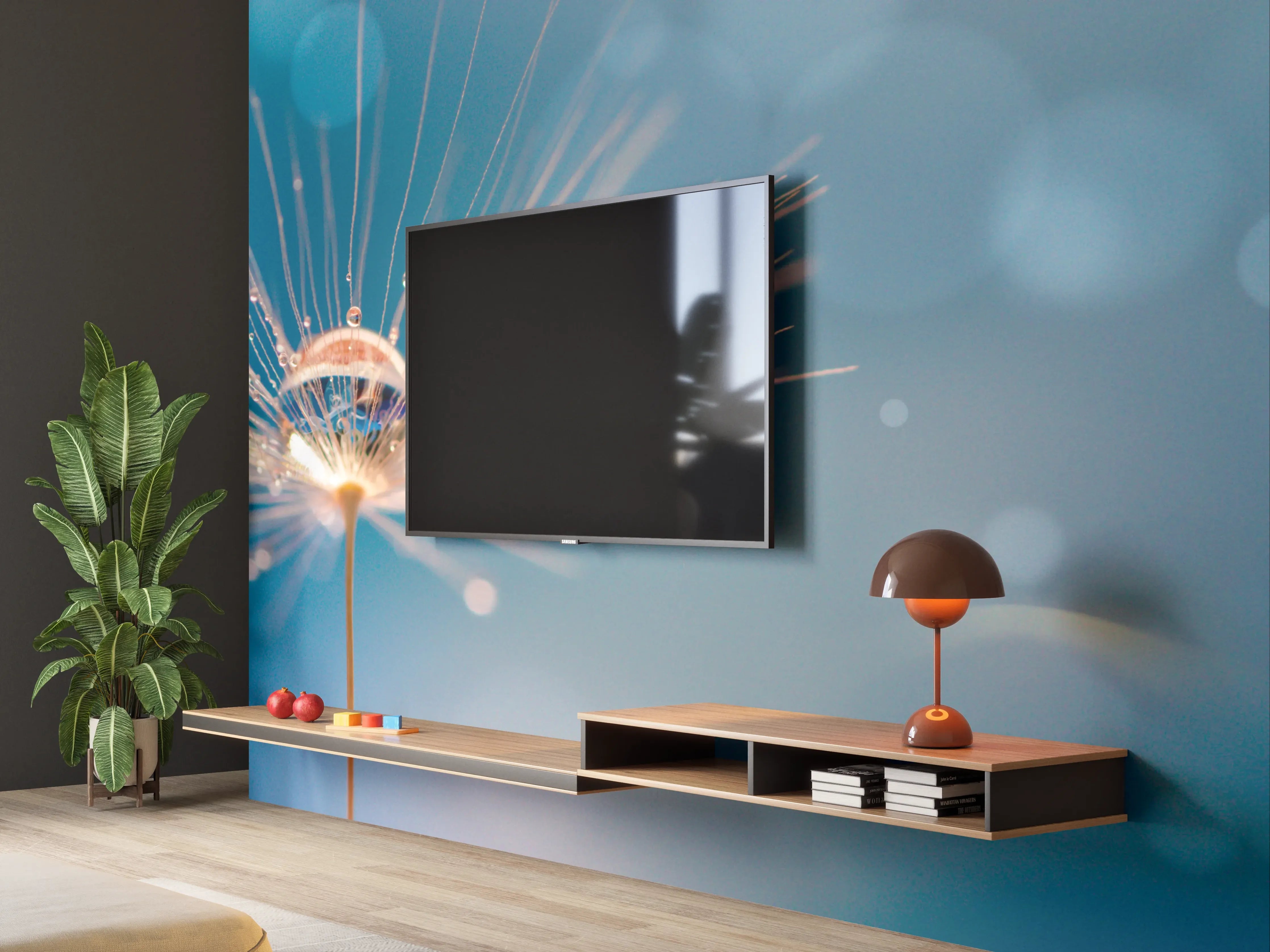 Wandverkleidung Wohnzimmer - Schönes Makrofoto einer Pusteblume