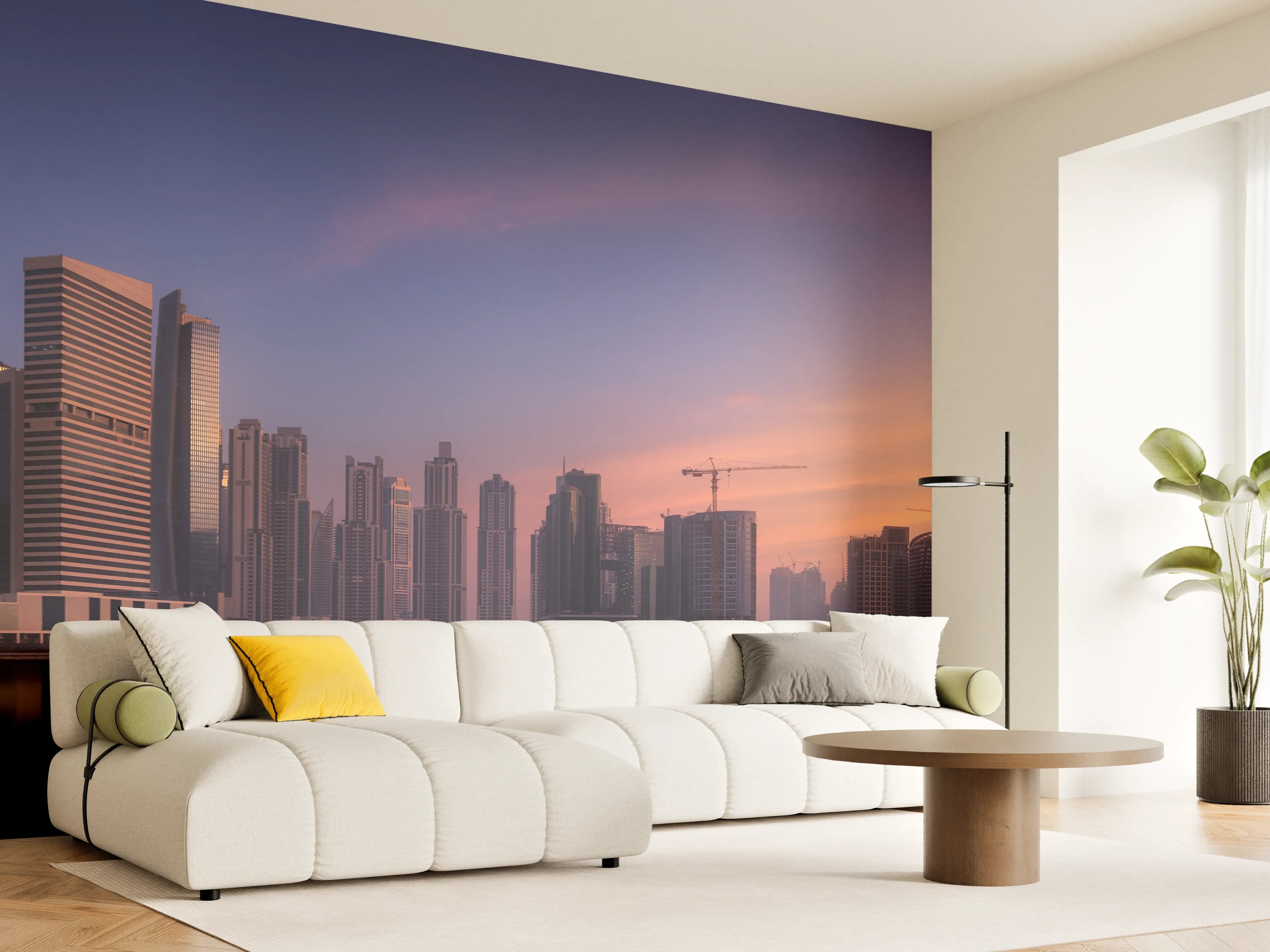 Wandverkleidung Wohnzimmer - Schönes Stadtbild von Dubai