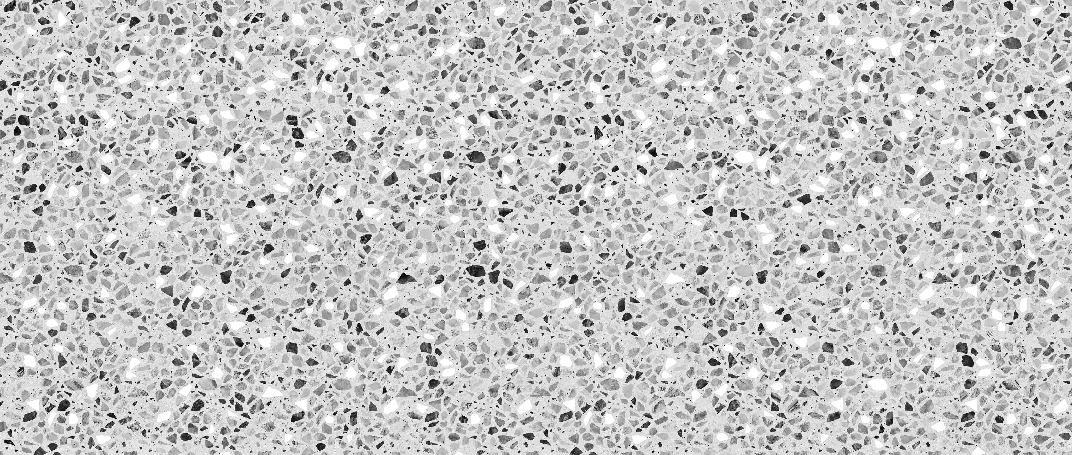 Wandverkleidung Wohnzimmer-Schwarz-Weiße graue Terrazzo Stein Textur