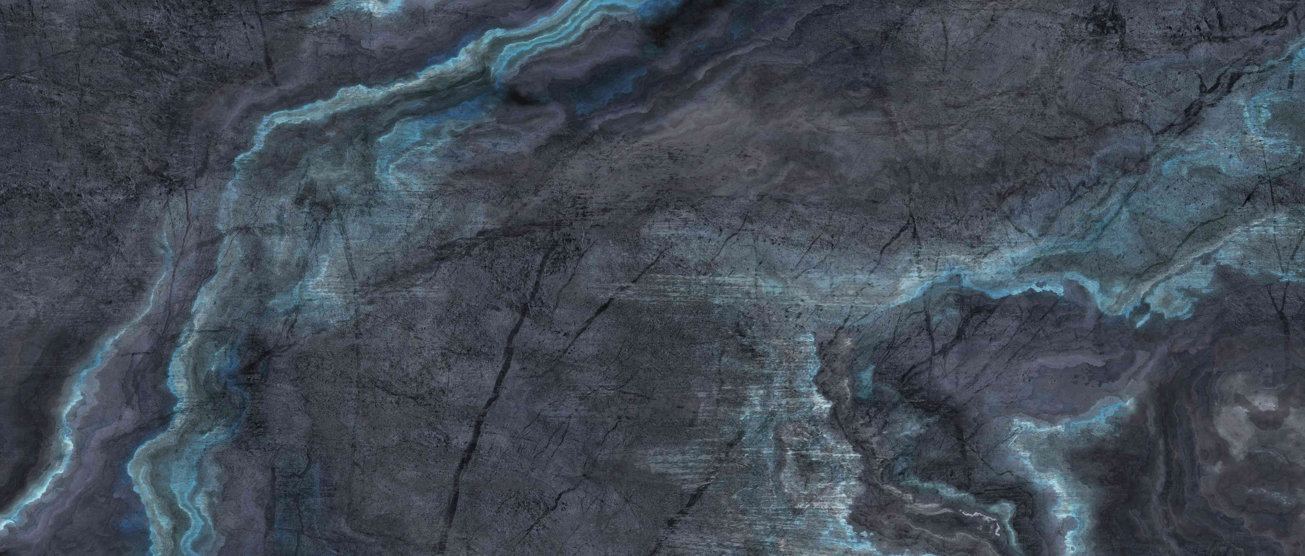 Wandverkleidung Wohnzimmer-Schwarz-blauer Steinhintergrund