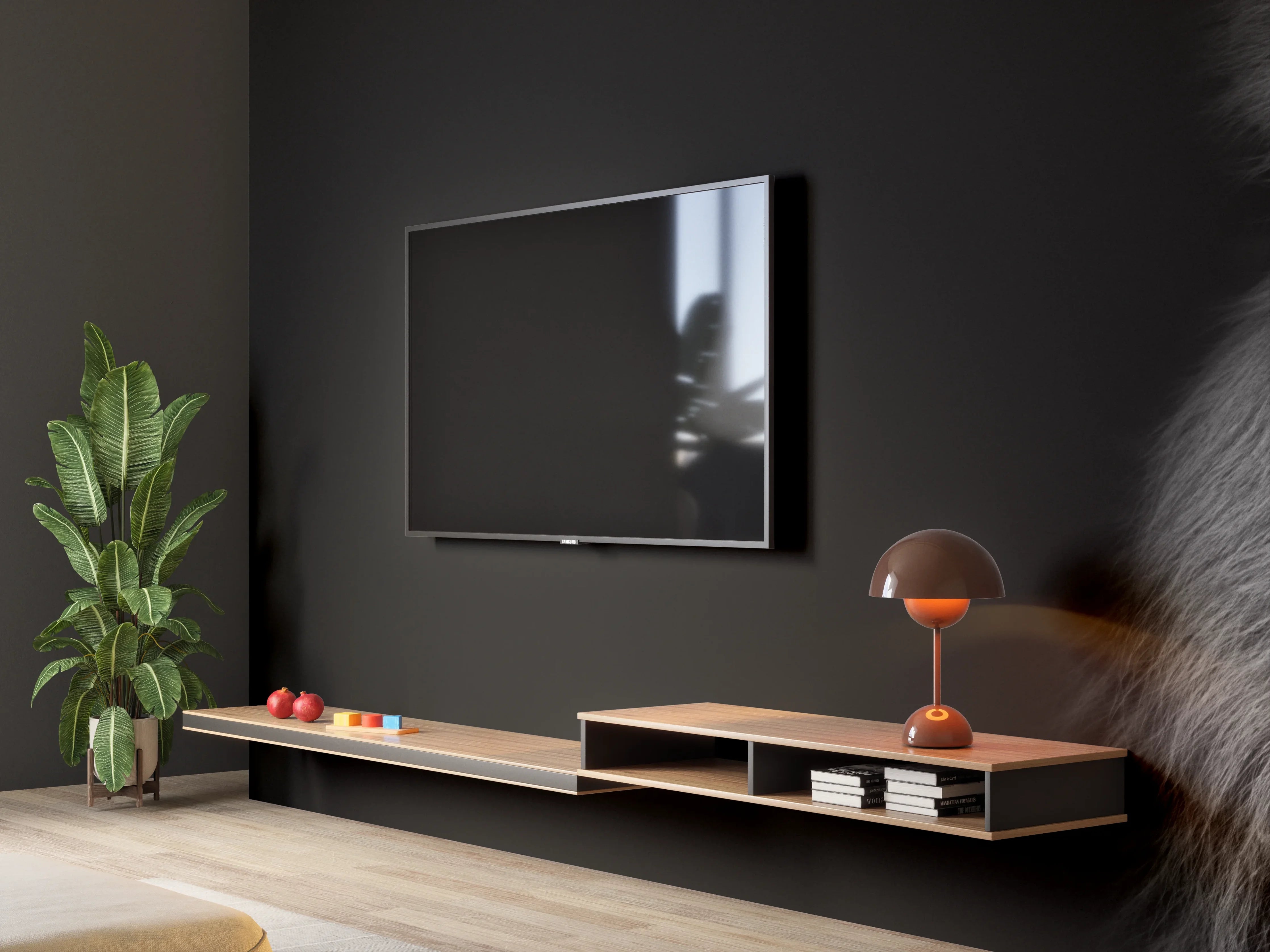 Wandverkleidung Wohnzimmer - Schwarzweiß Löwenporträt Kontrast