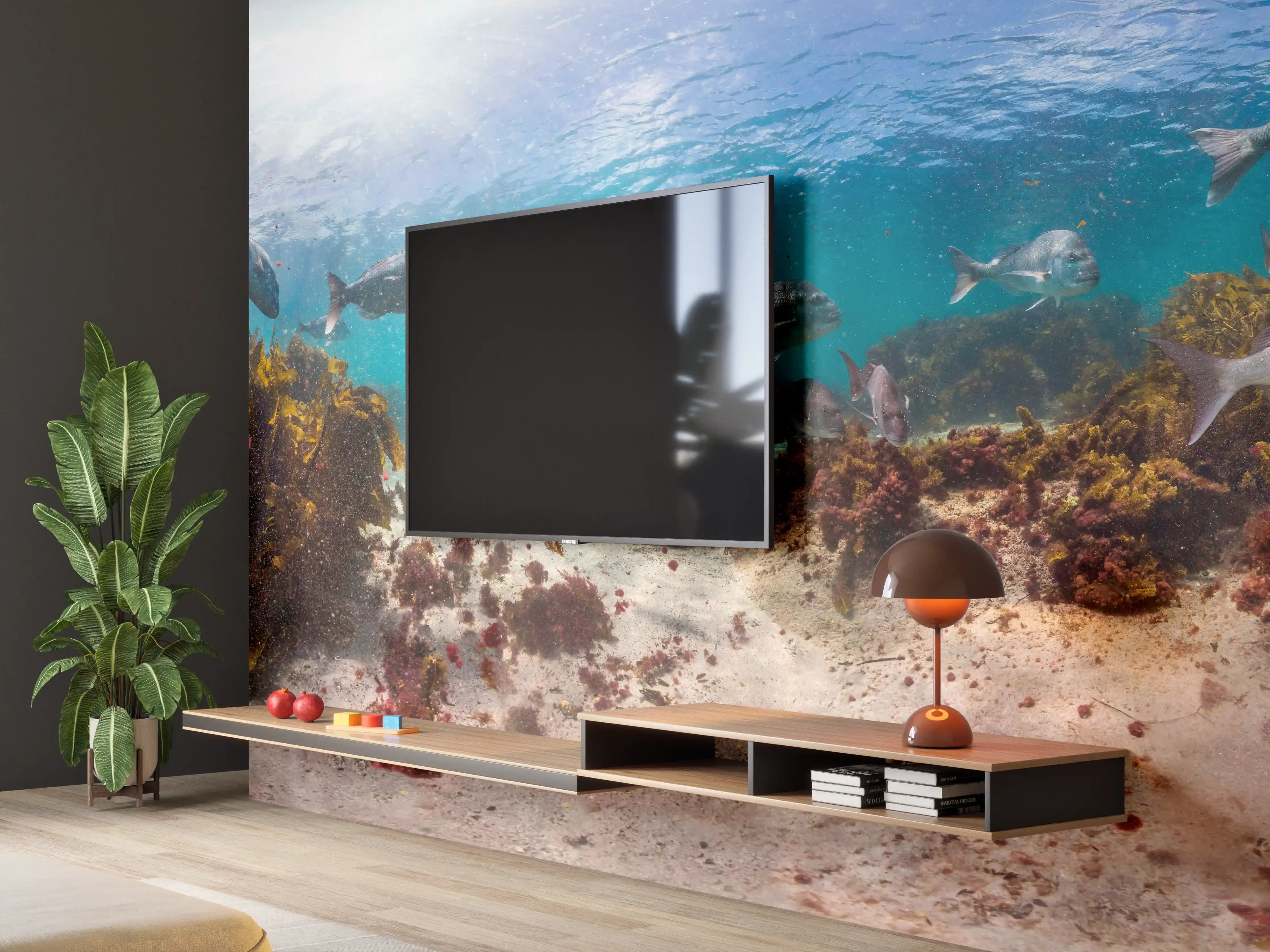 Wandverkleidung Wohnzimmer - Seetang und Fisch in Neuseeland