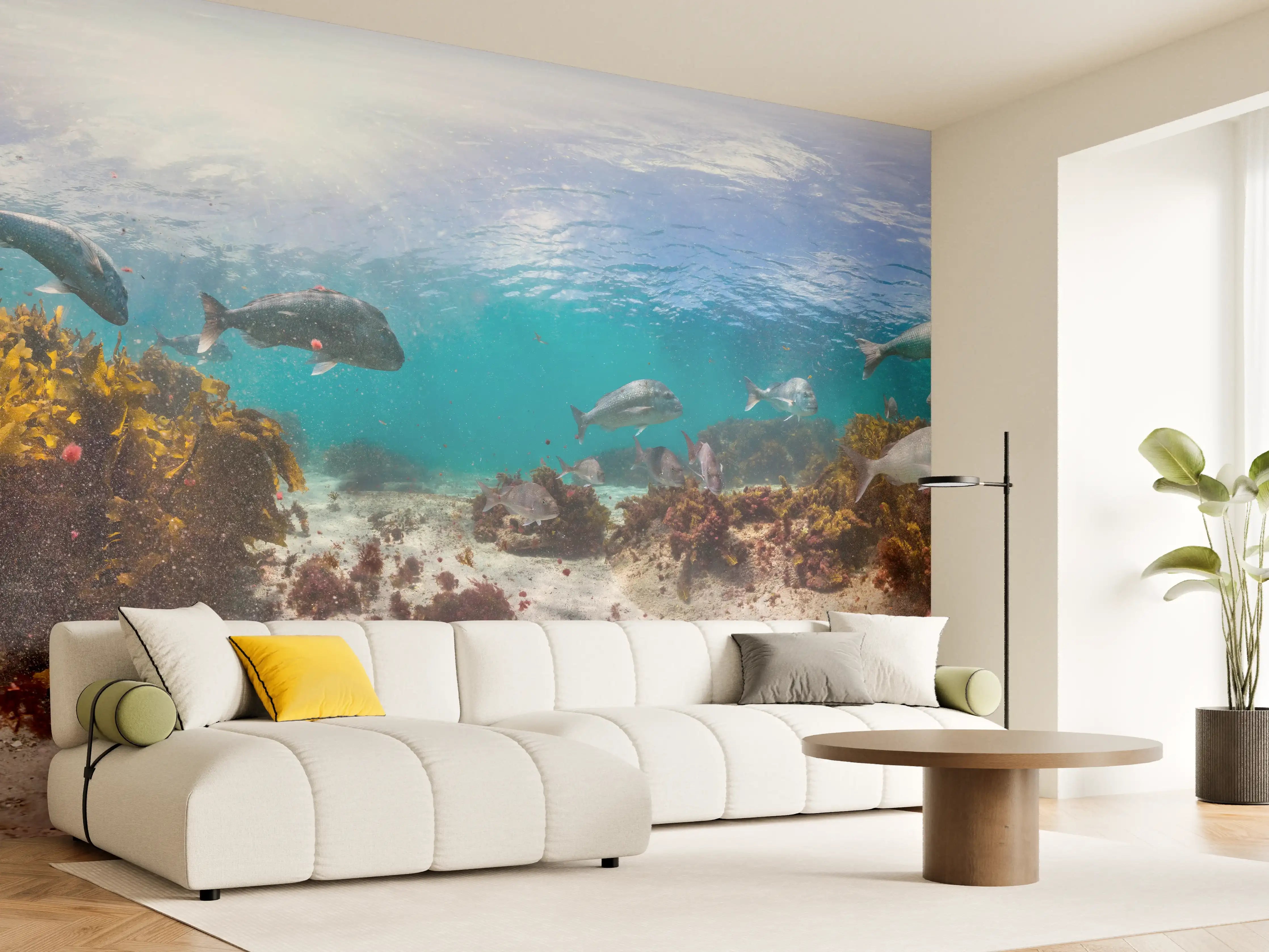 Wandverkleidung Wohnzimmer - Seetang und Fisch in Neuseeland
