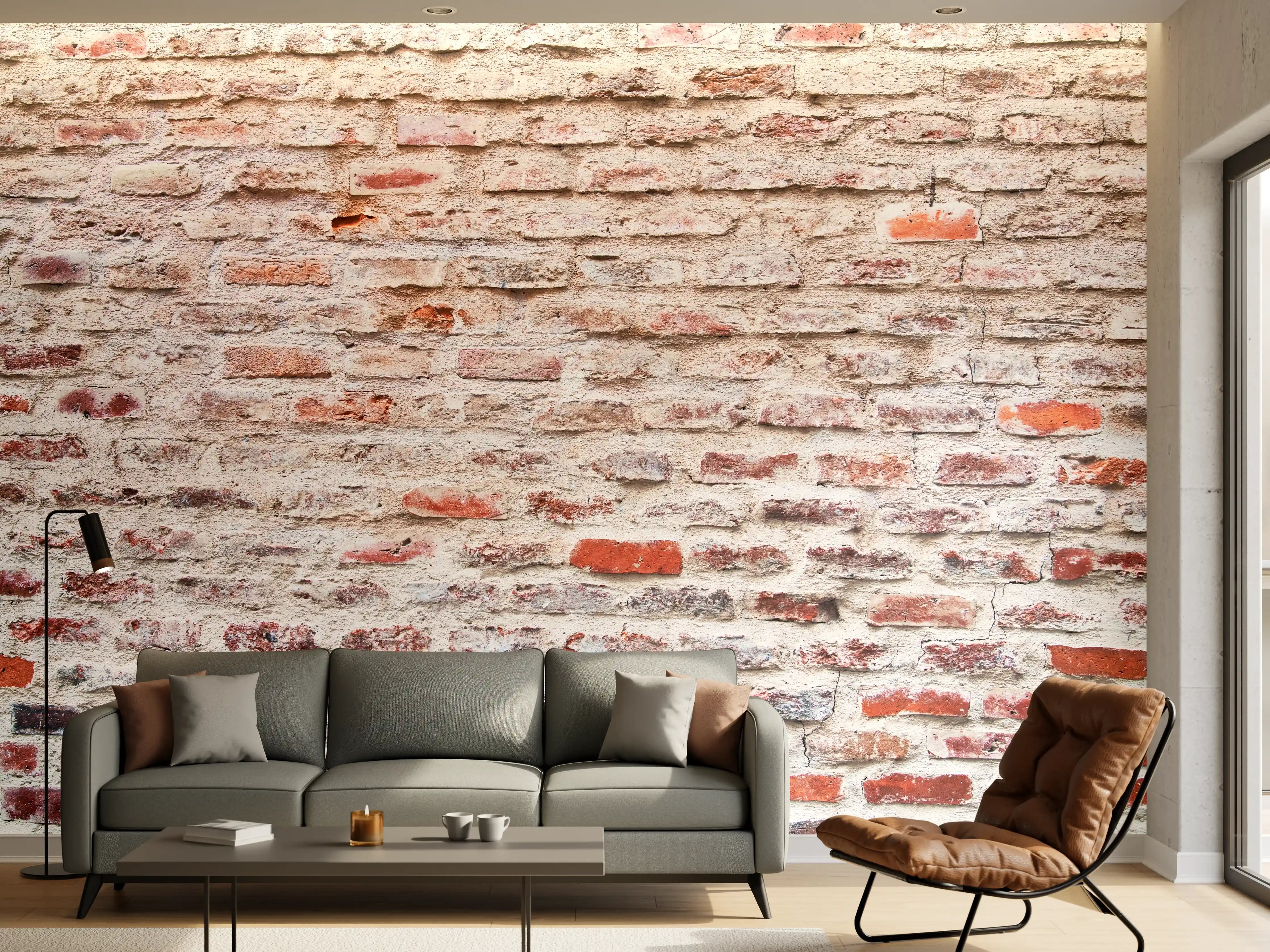 Wandverkleidung Wohnzimmer - Sehr alte kaputte Steinmauer