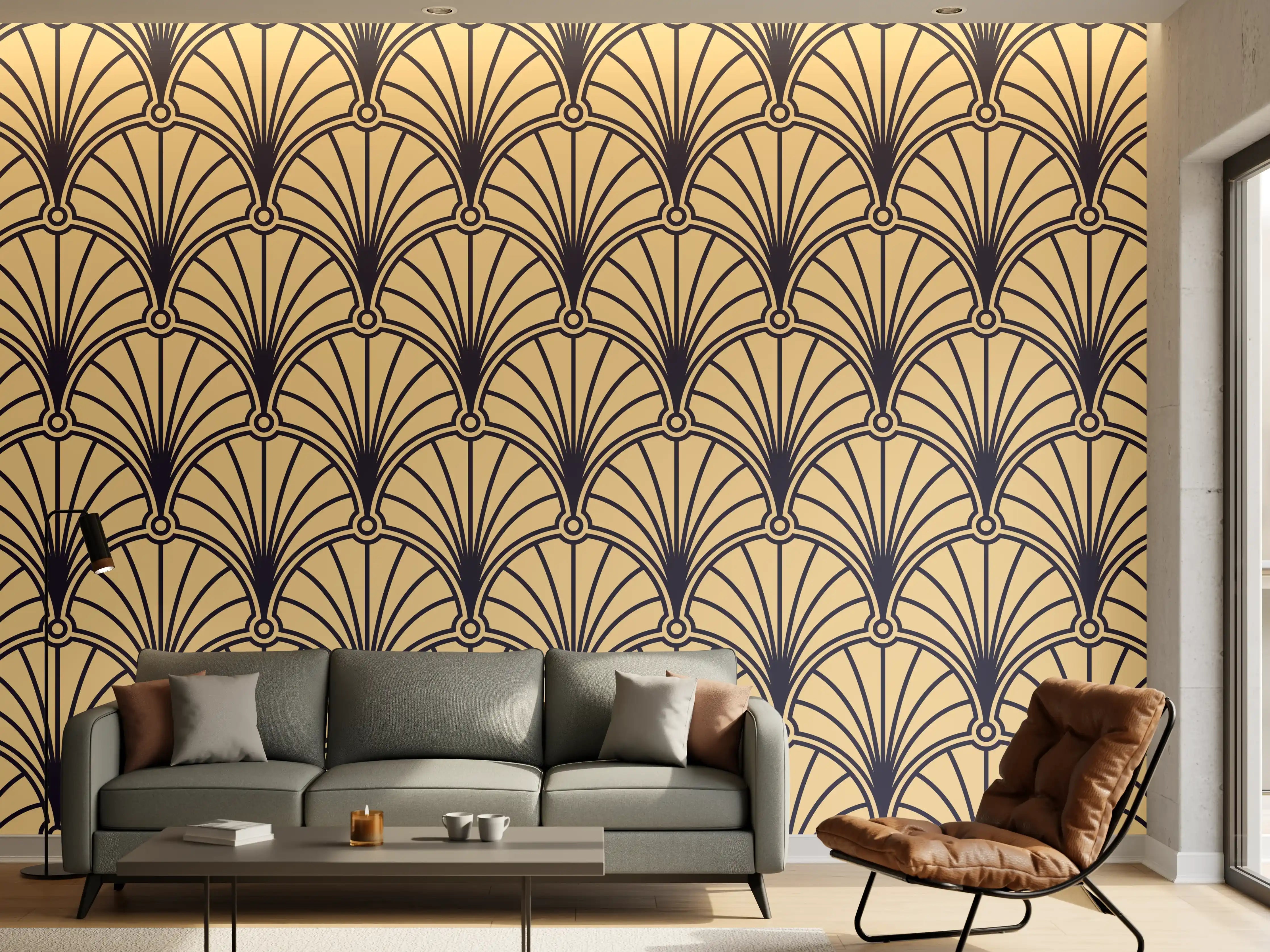 Wandverkleidung Wohnzimmer - Sepia Gemusterte Textur