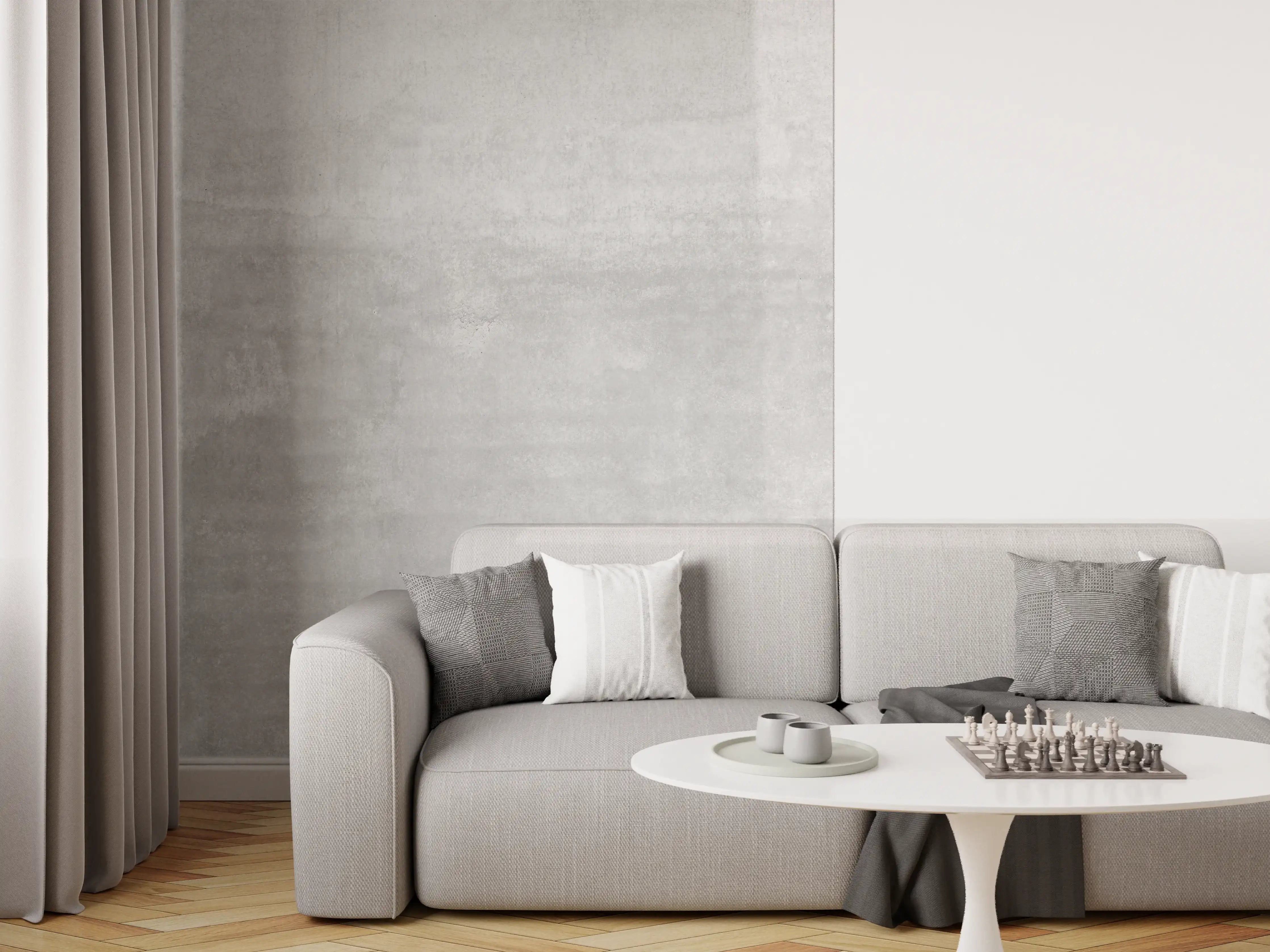 Wandverkleidung Wohnzimmer - Sicht-Beton Textur